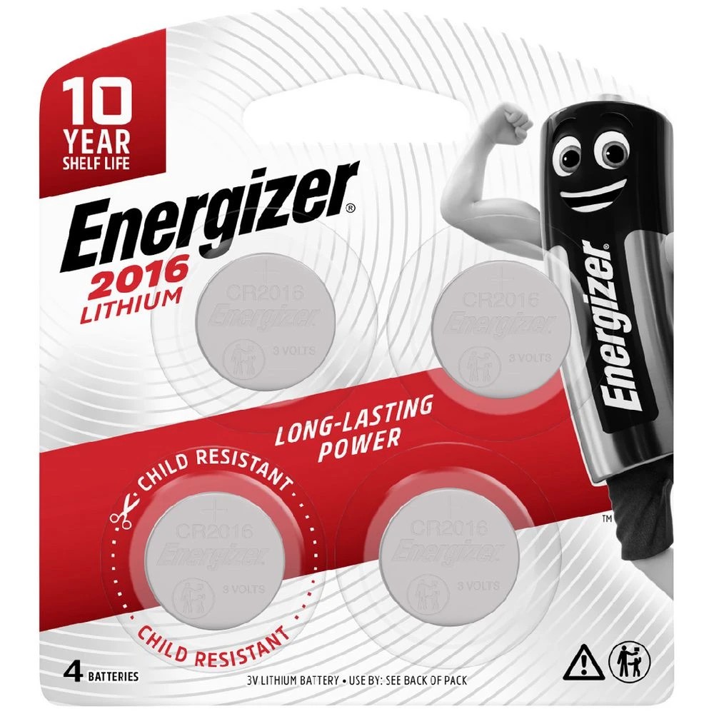 1 Energizer 2016 Lithium Coin Battery 4 Pack, 1 of 1
