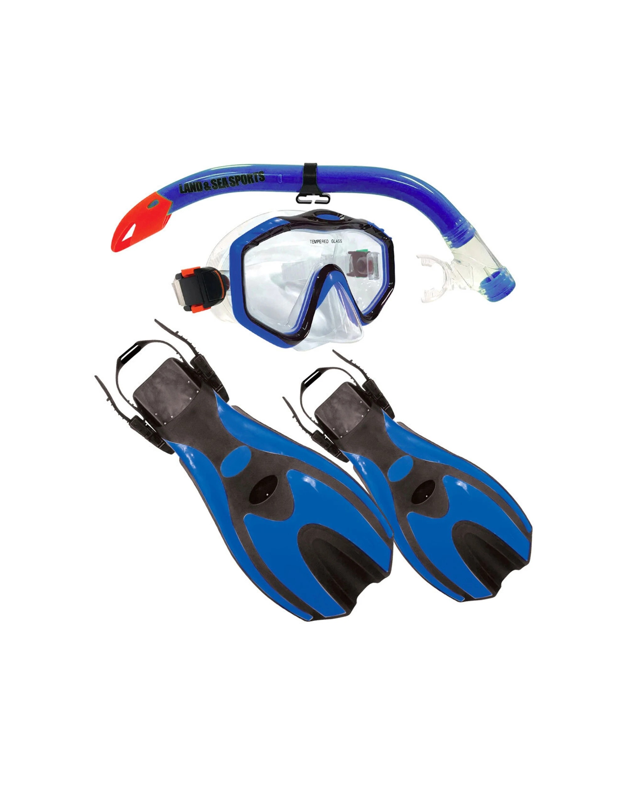 1 Land & Sea Sports Australia Porpoise Complete Junior Snorkelling Set 5-9y - Blue, 1 of 1