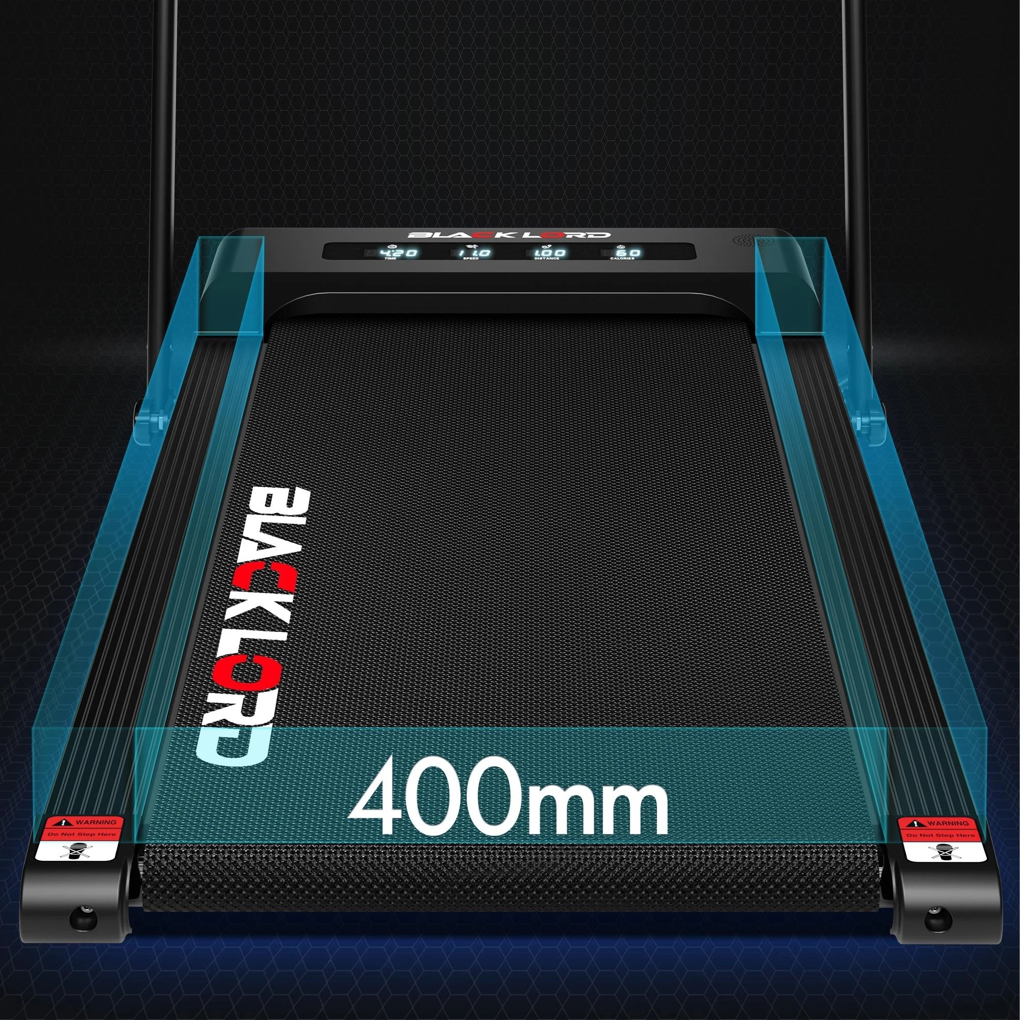 8 Black Lord Treadmill Electric Walking Pad Under Desk Foldable Gym 400mm - Black, 8 of 9