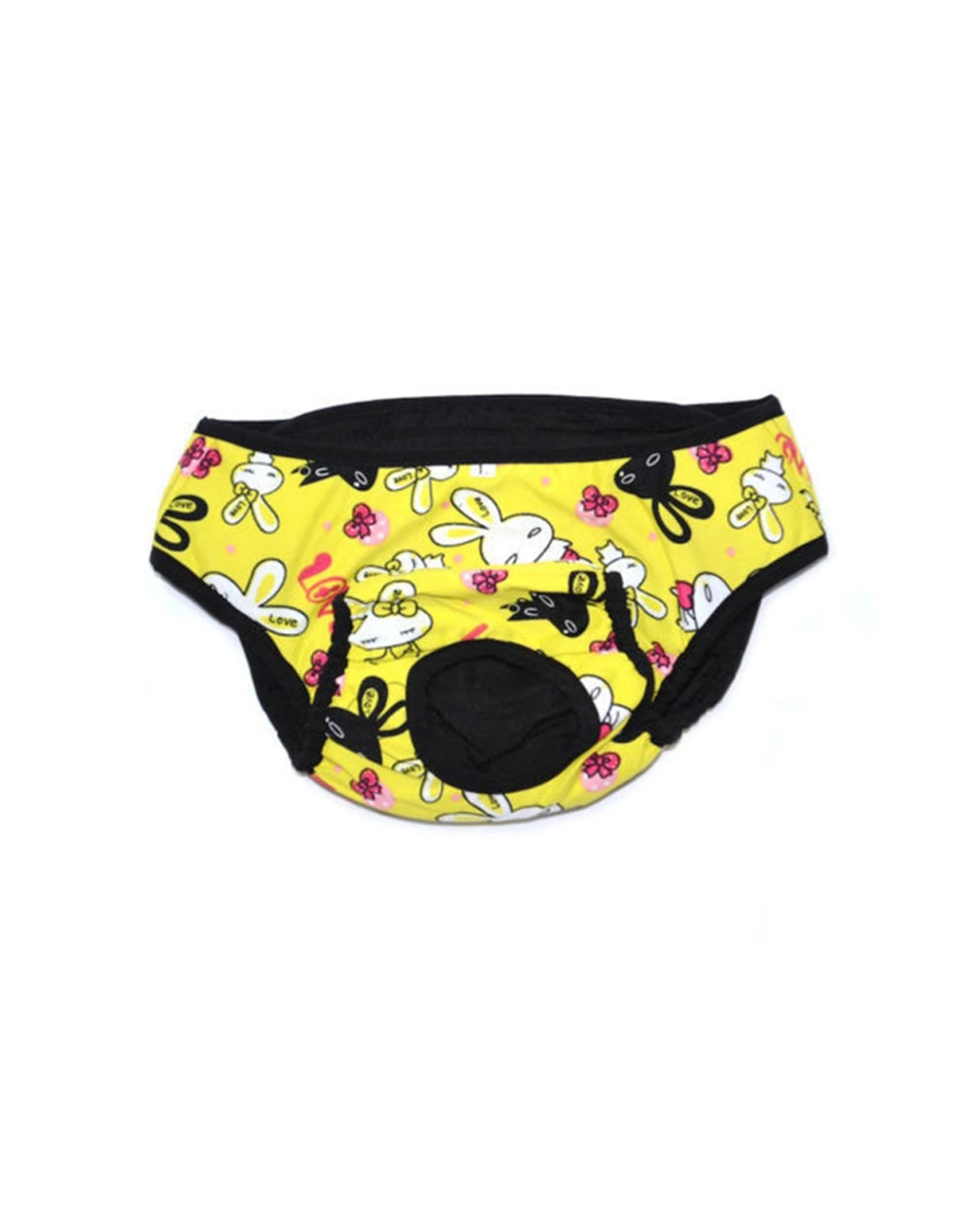 2 Cotton More 2pc Female Dog Reusable Sanitary Underpants Diaper Cotton Blend Large - Yellow, 2 of 2