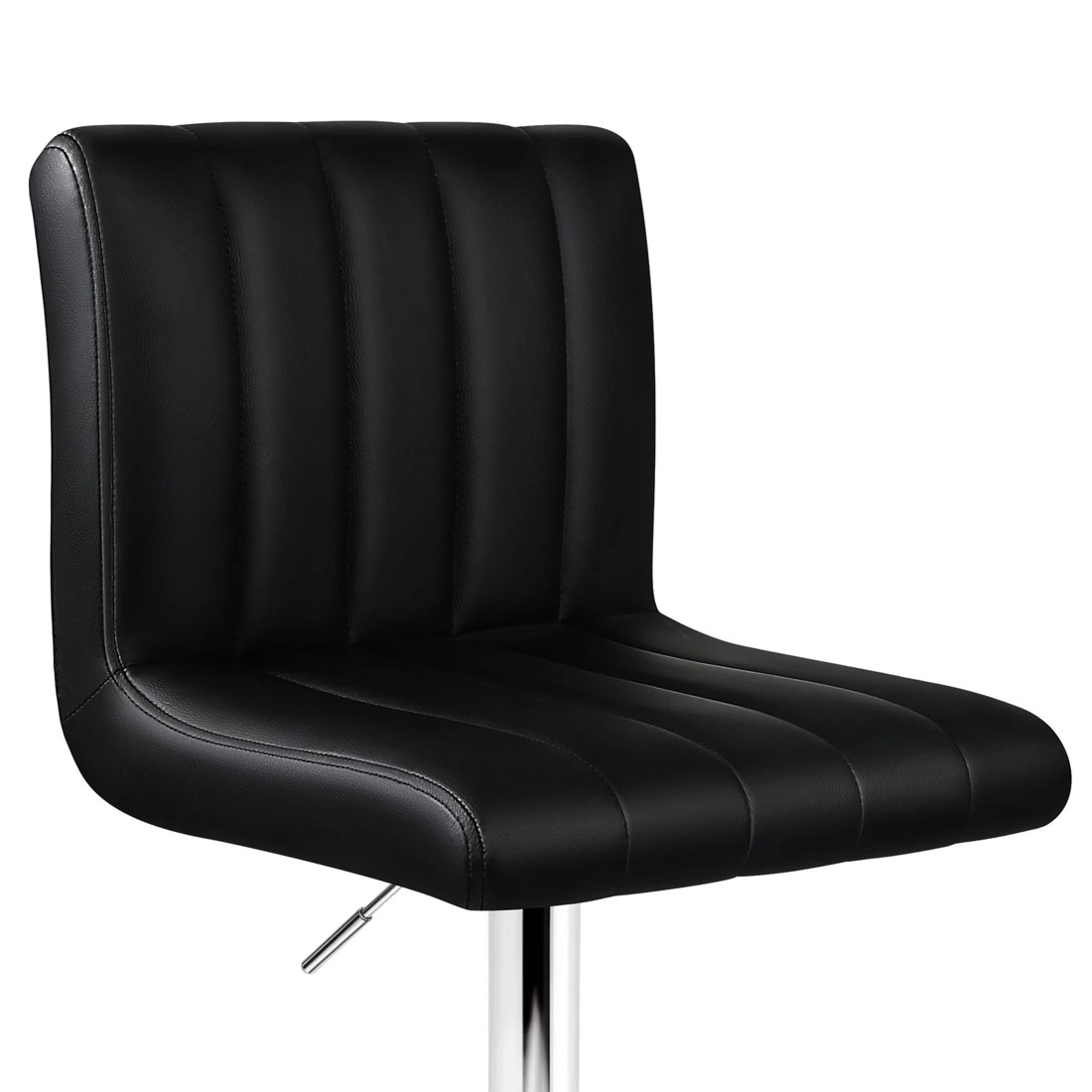 3 Alfordson 4x Bar Stools Macias Kitchen Swivel Chair Leather Gas Lift - Black, 3 of 10