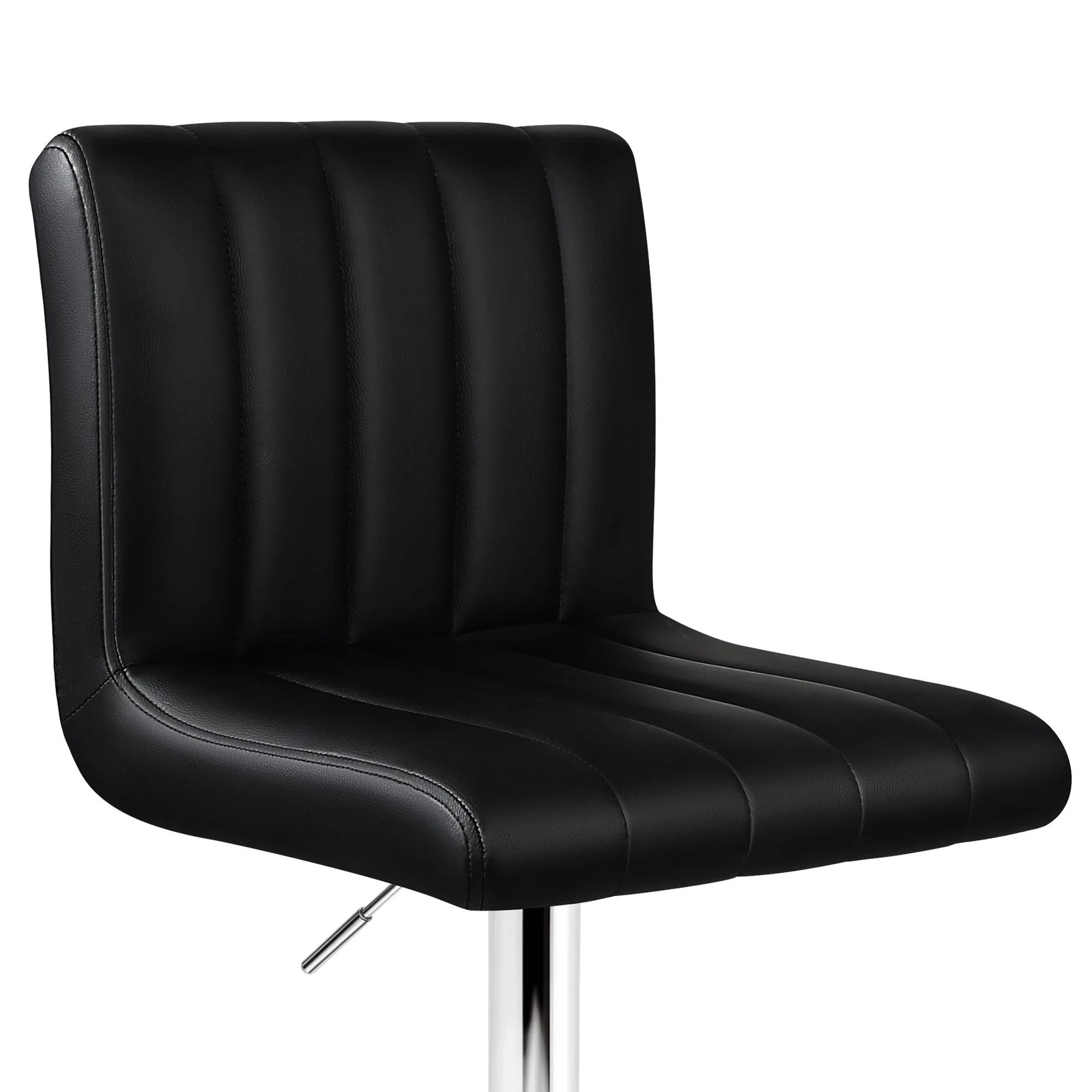 3 Alfordson 4x Bar Stools Macias Kitchen Swivel Chair Leather Gas Lift - Black, 3 of 10