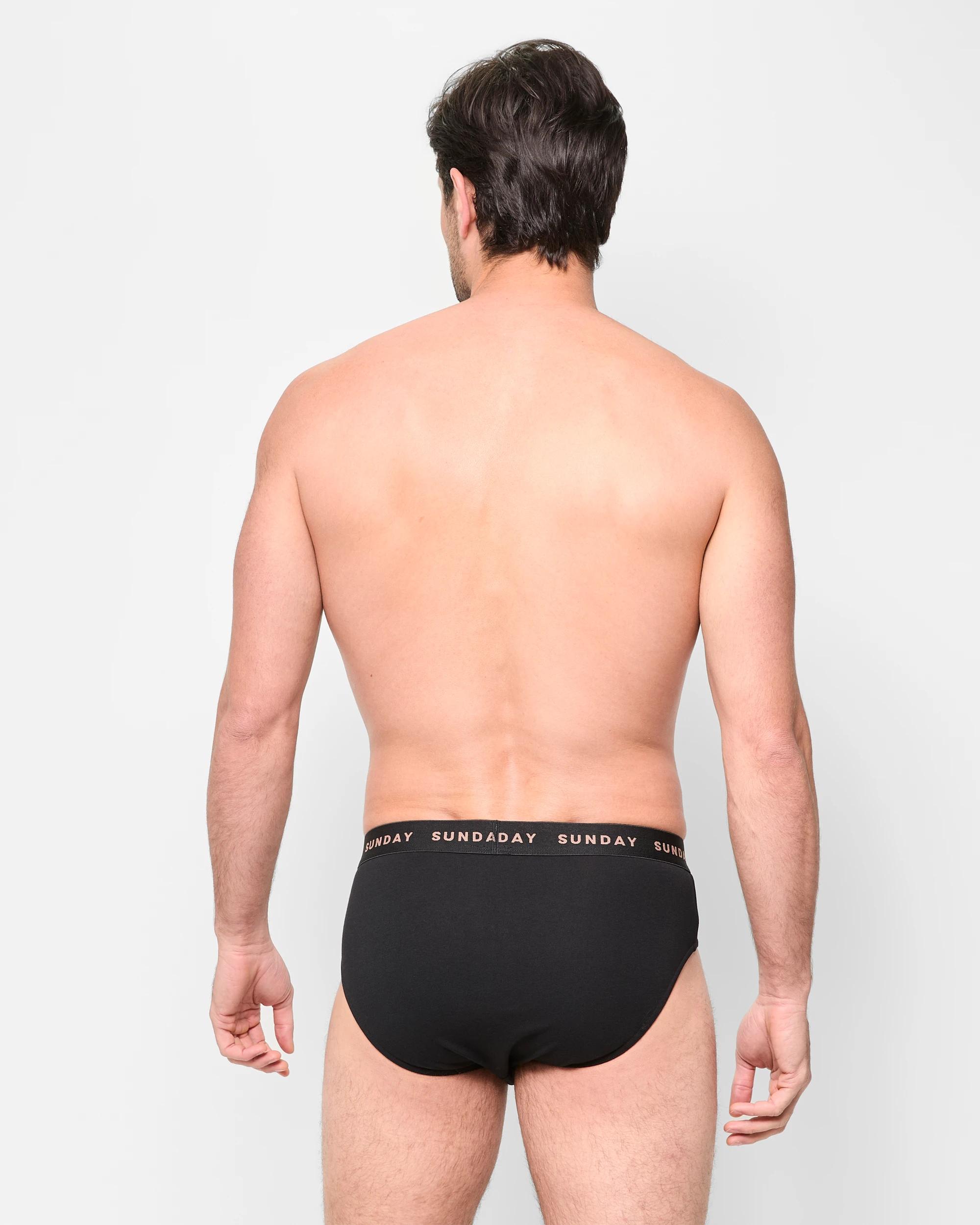 4 Mens Australian Cotton Blend Hipster Briefs 7 Pack - Maxx BLACK, 4 of 5