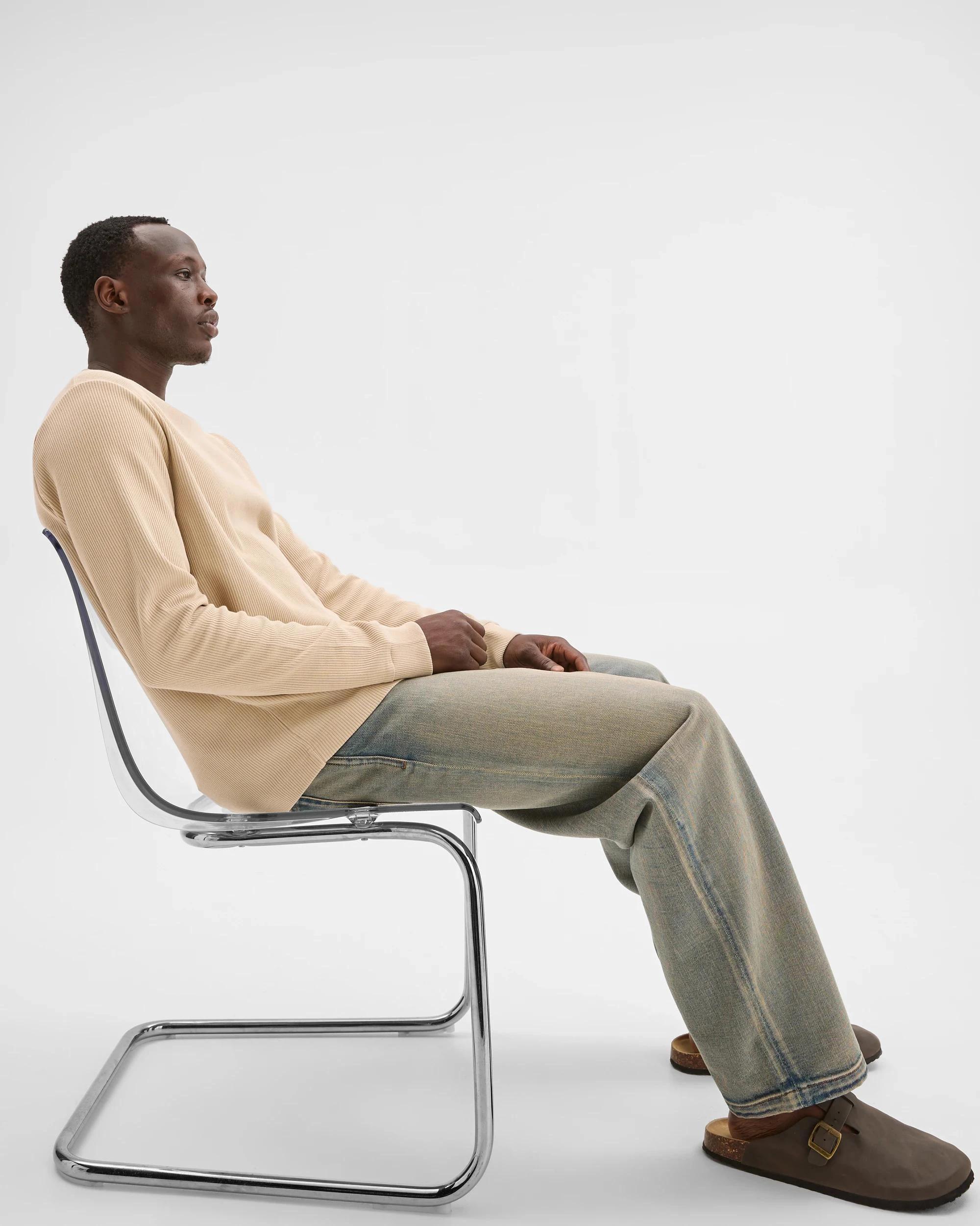 5 Commons Australian Cotton Relaxed Heavyweight Textured T-Shirt ACID SAND, 5 of 6