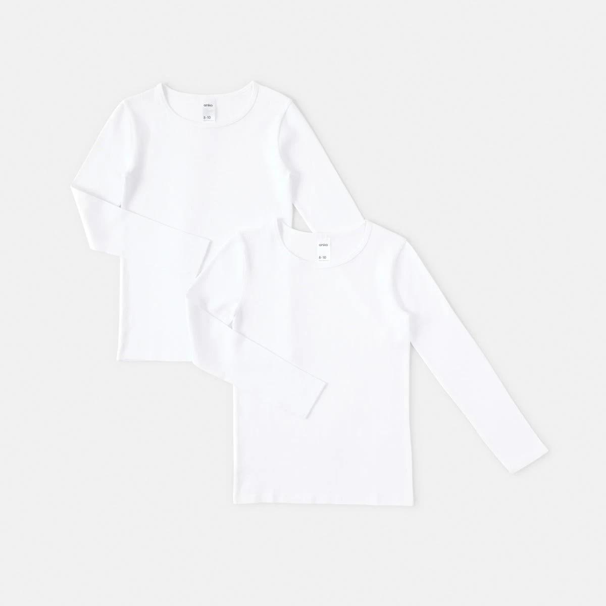 1 2 Pack Long Sleeve Thermal Top White, 1 of 4