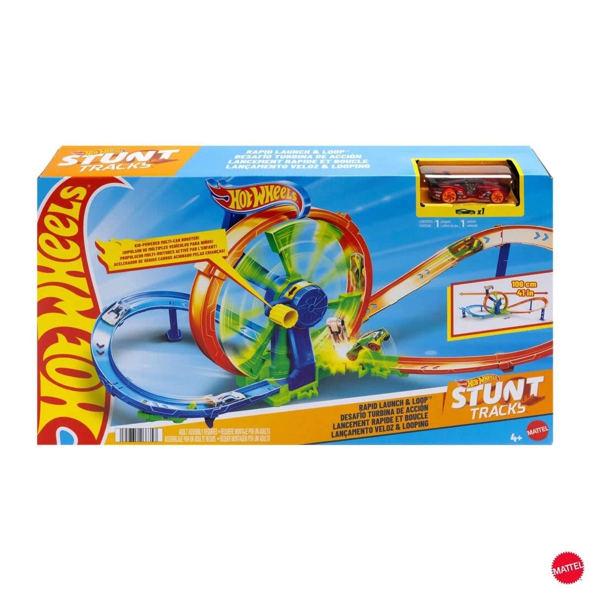 1 Hot Wheels Stunt Tracks Rapid Launch & Loop Playset, 1 of 6
