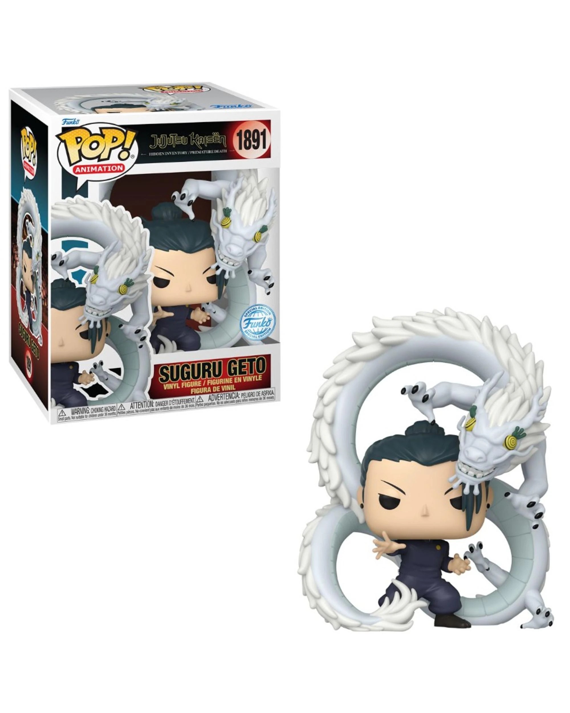 1 Jujutsu Kaisen Suguru Geto with Rainbow Dragon US Exclusive Funko Premium POP! Vinyl, 1 of 2