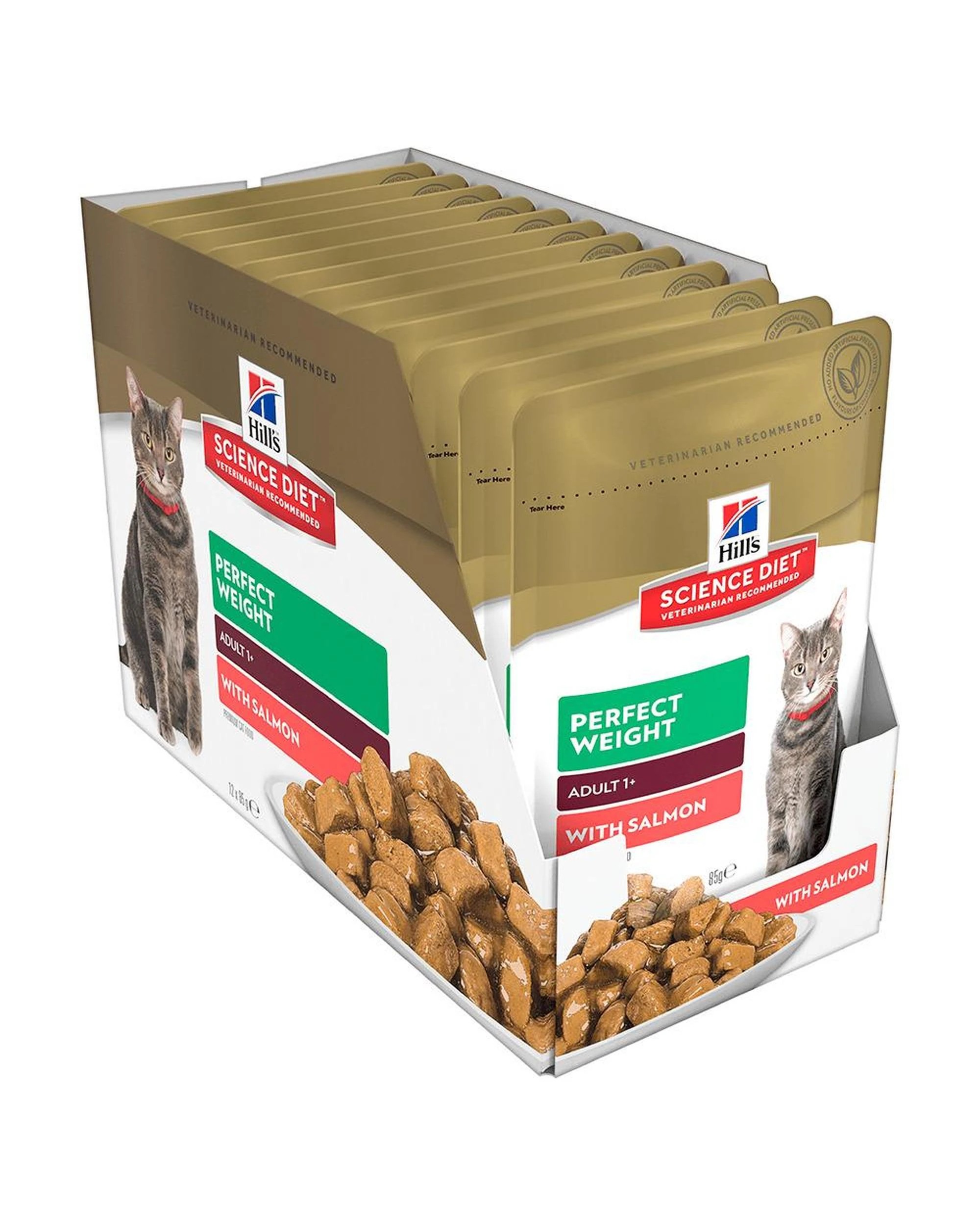 2 Hills Adult 1+ Perfect Weight Wet Cat Food Salmon 12 x 85g, 2 of 2