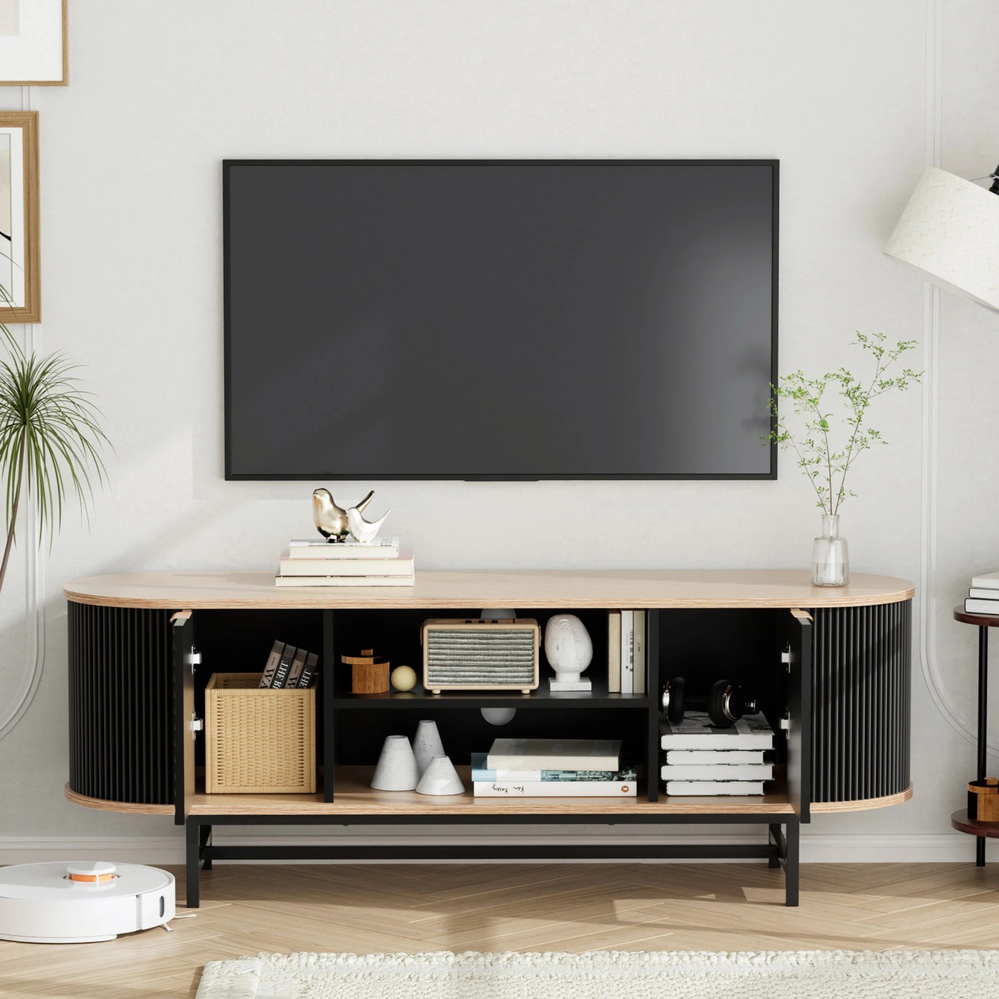 5 Artiss TV Unit & Coffee Table Set Storage Drawers Shelves - Multi, 5 of 9