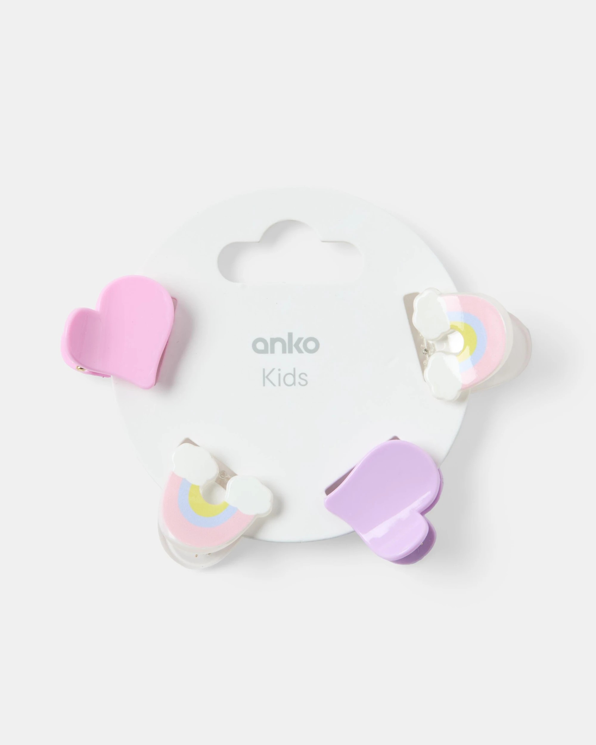 3 4 Pack Mini Unicorn and Heart Claw Hair Clips, 3 of 3