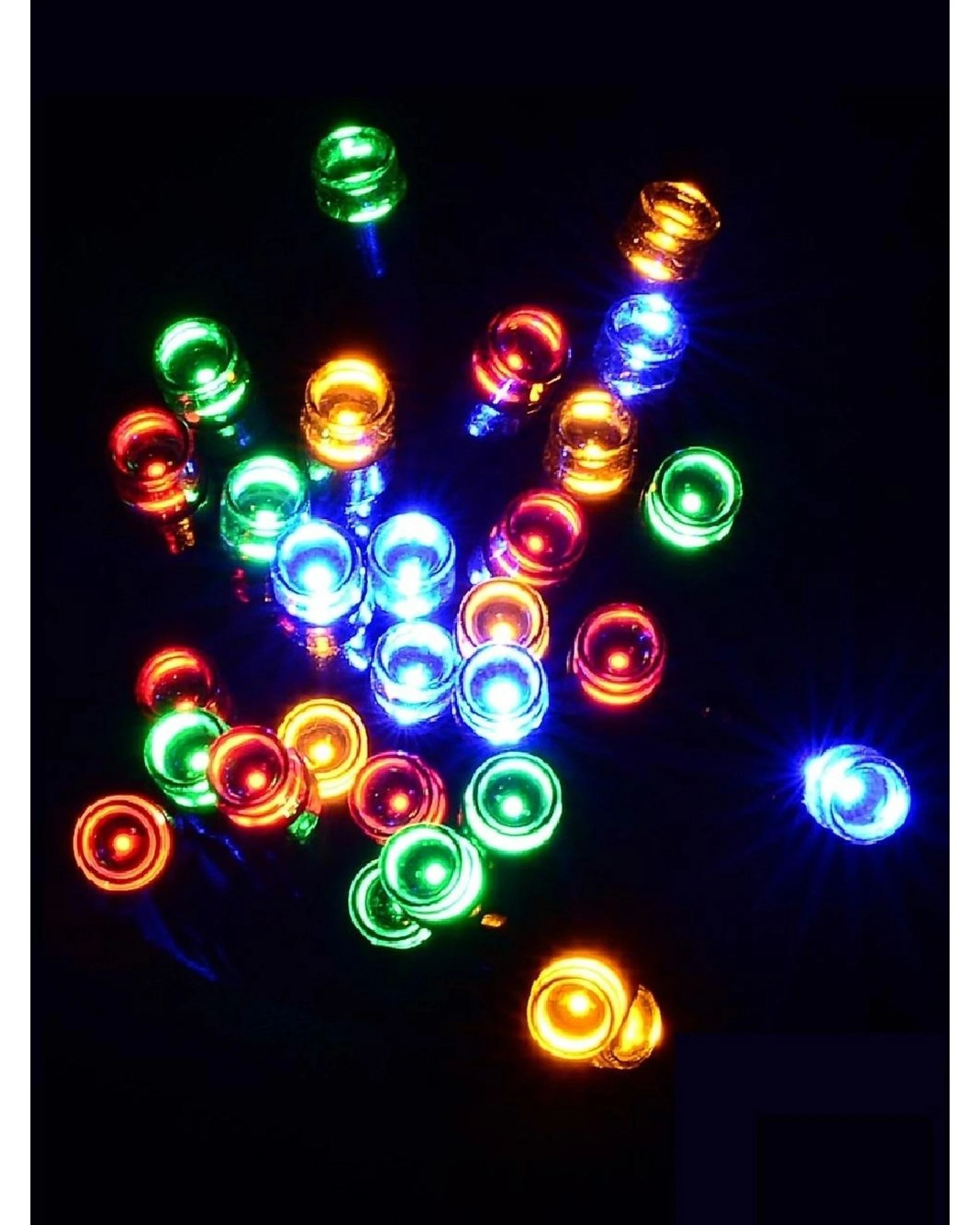 Christmas Warehouse 300 Multi Colour LED String Fairy Lights 8 Function ...