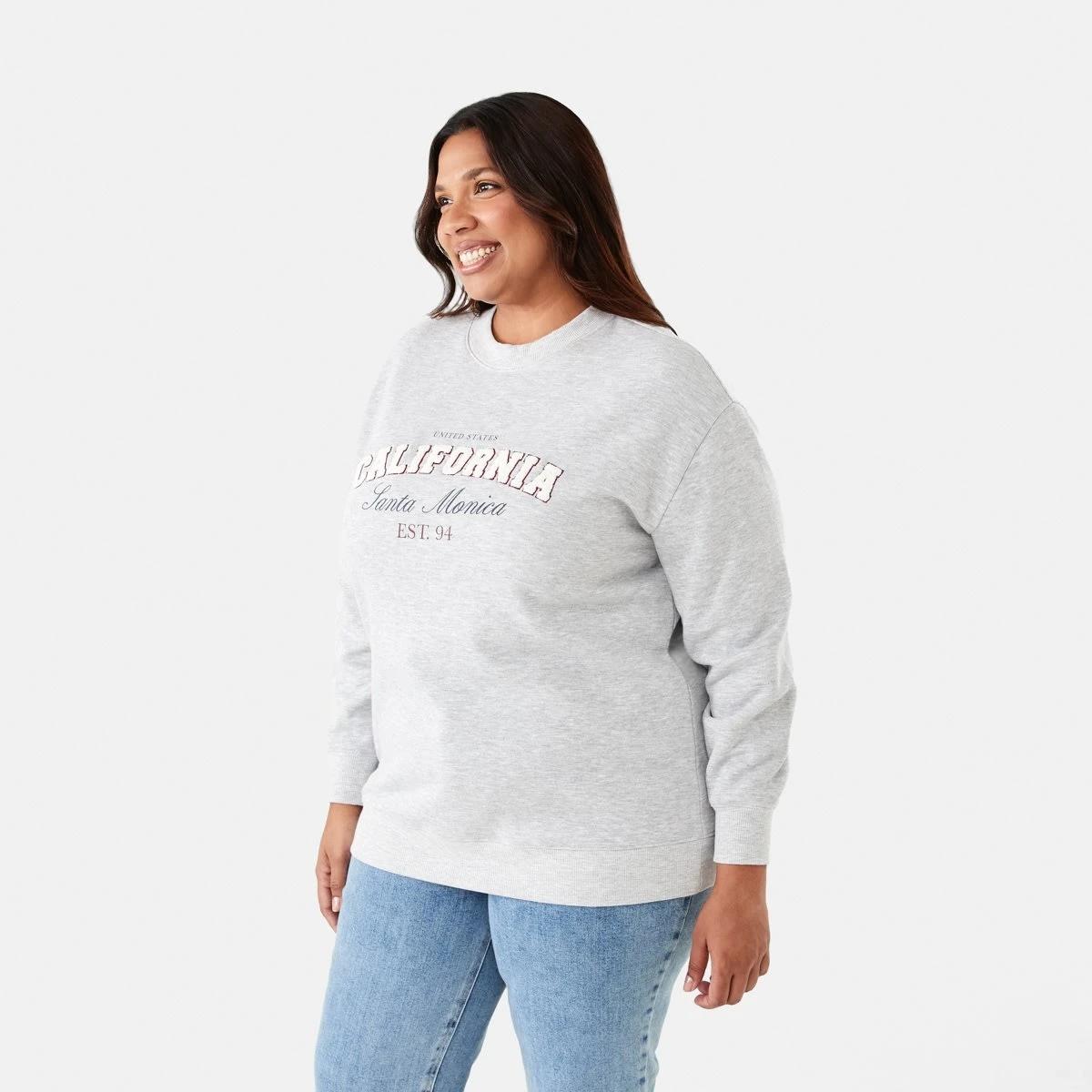 2 Curve Long Sleeve Crew Neck Sweatshirt California, 2 of 5