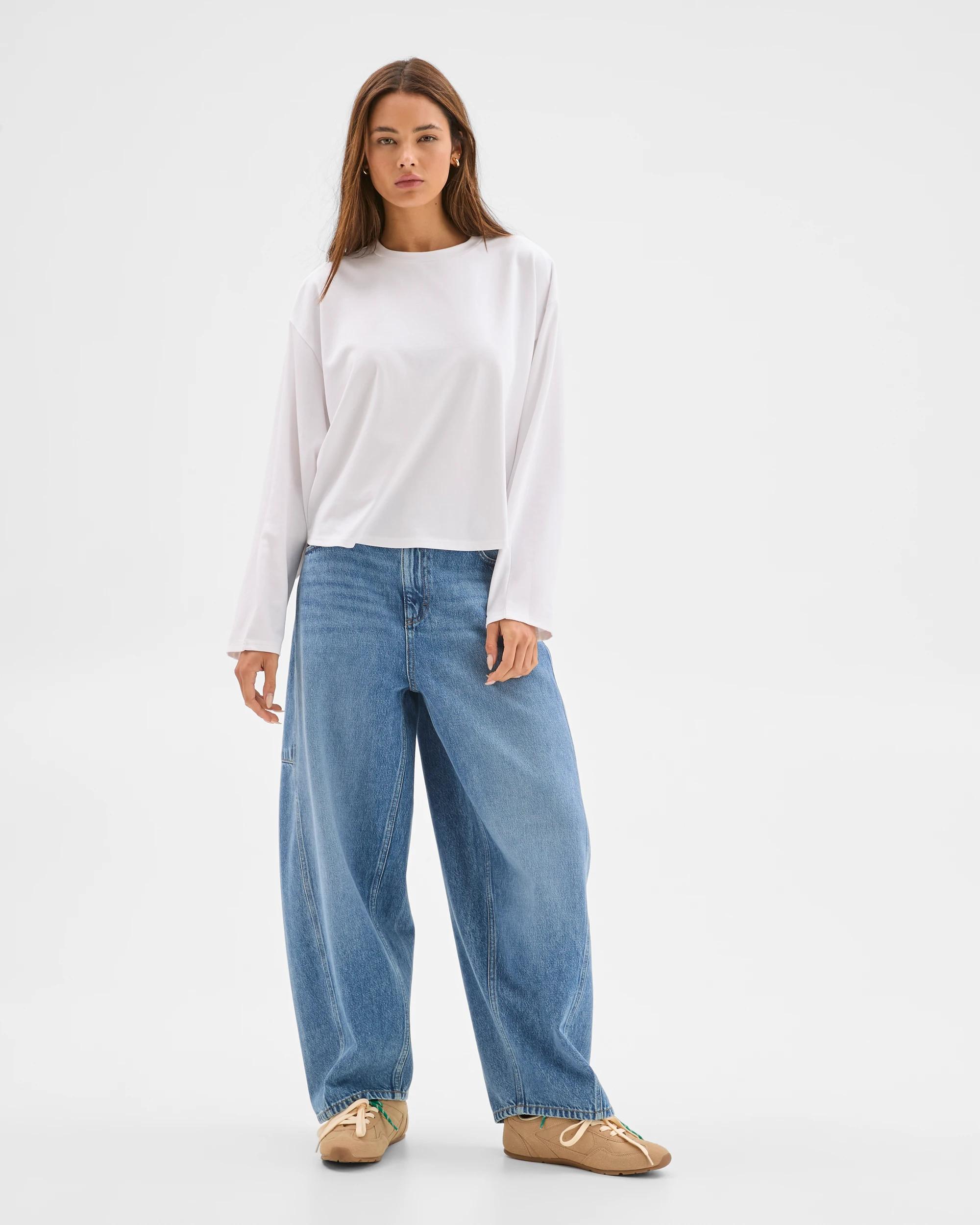 4 Lily Loves Australian Cotton Dolman Sleeve T-Shirt WHITE, 4 of 5