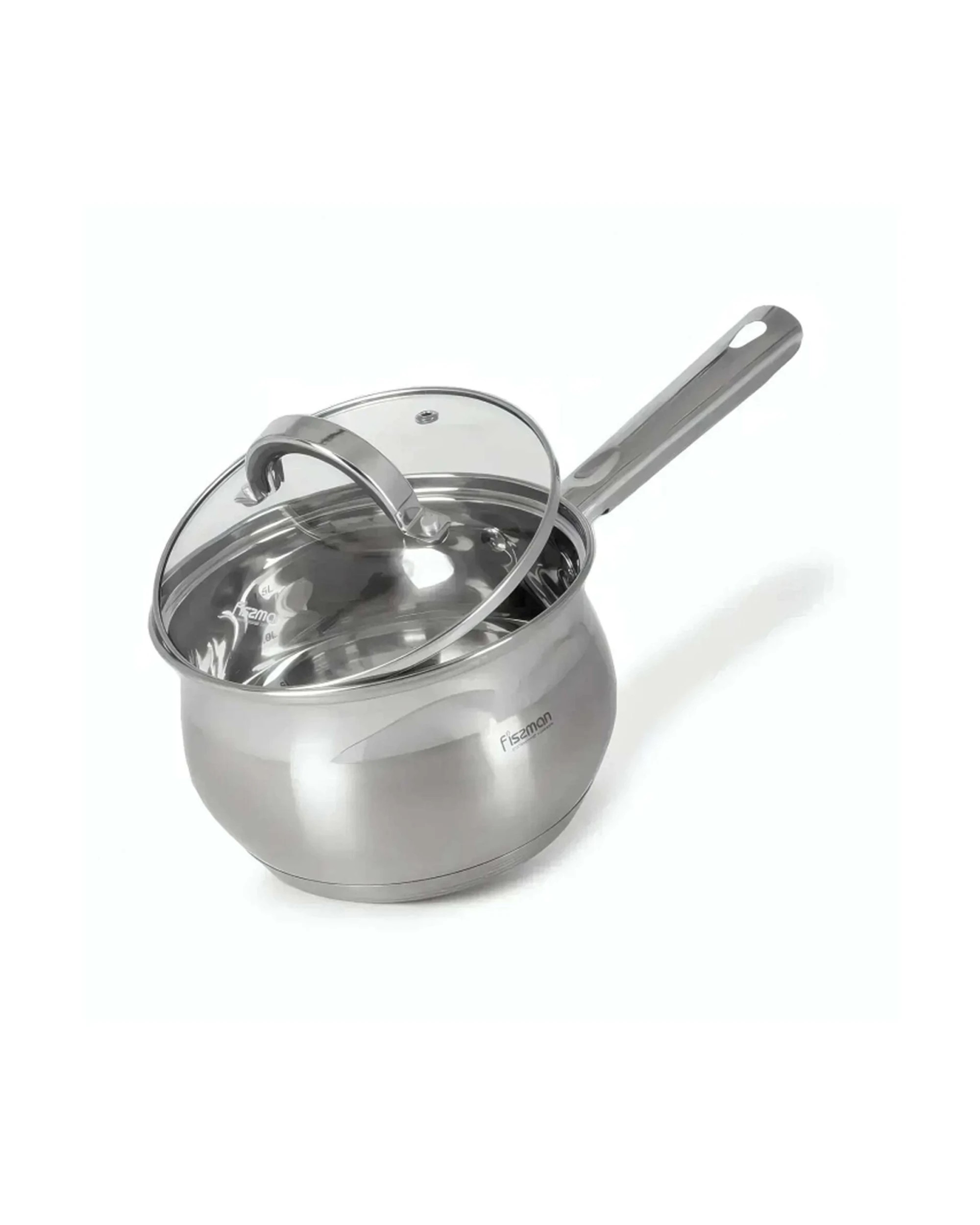 1 Fissman Saucepan Felina Series Stainless Steel With Glass Lid 2.1L - Silver, 1 of 1