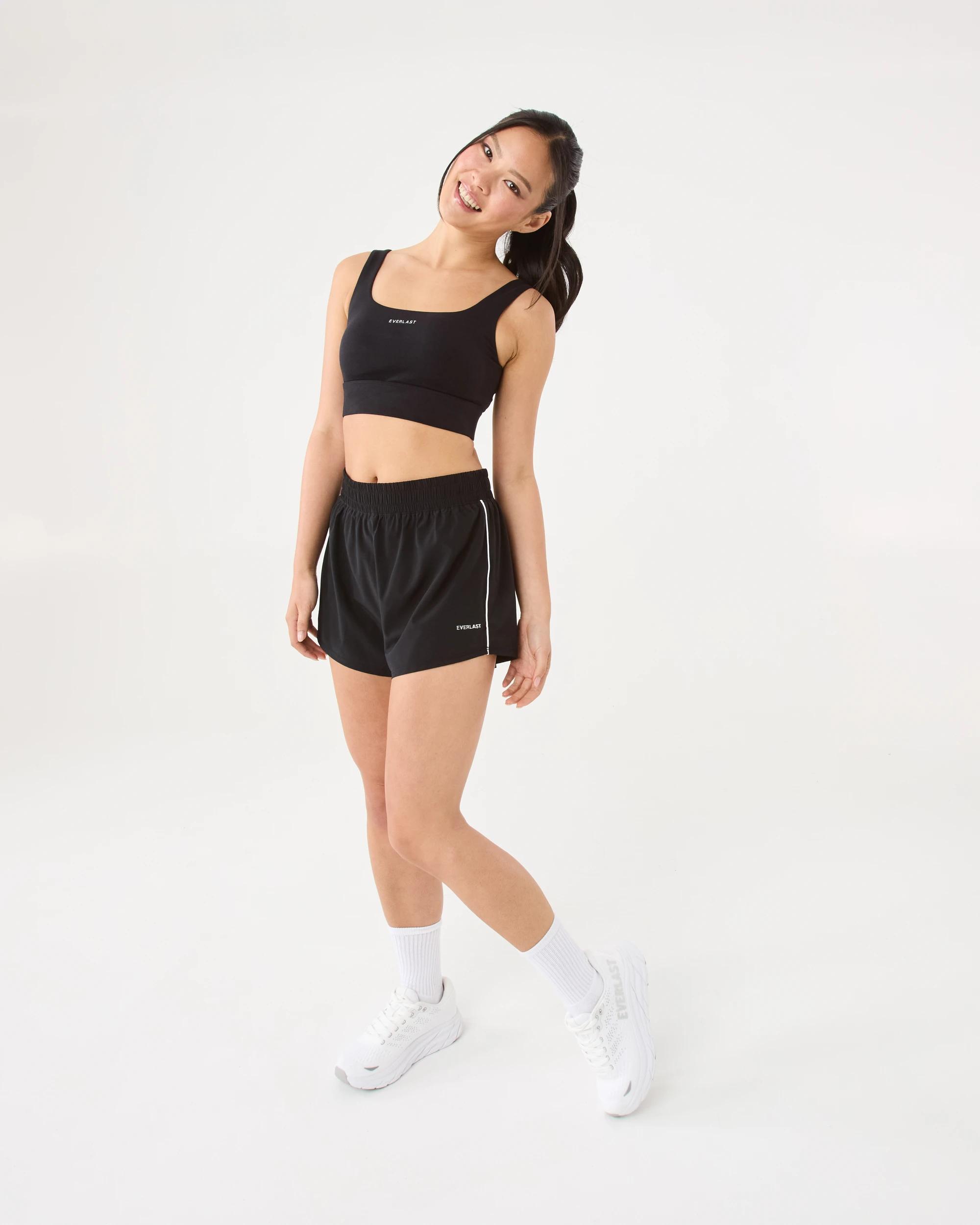 3 Everlast Womens Square Crop Top Black, 3 of 9