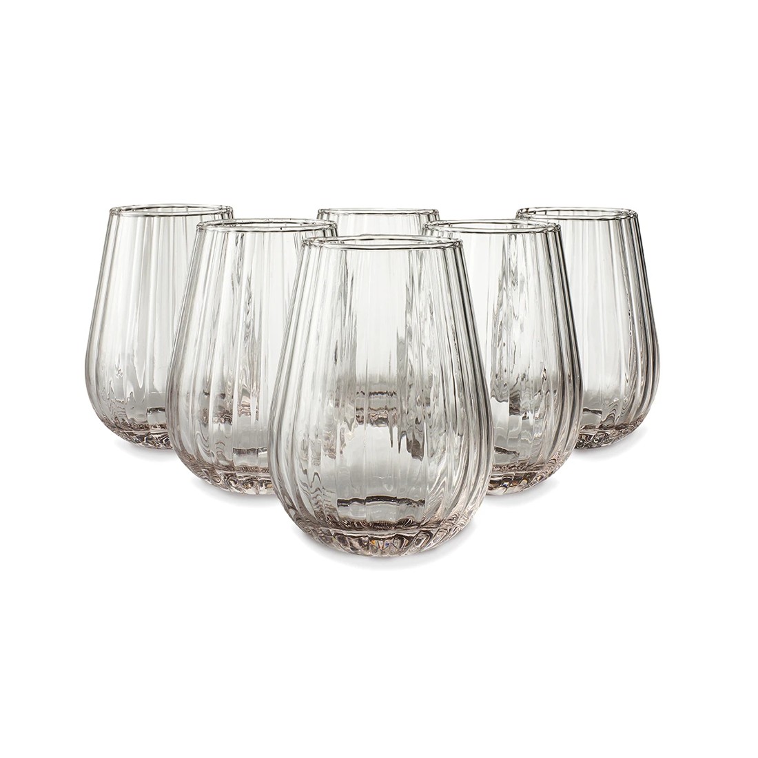 1 6 Ripple Stemless Glasses, 1 of 5