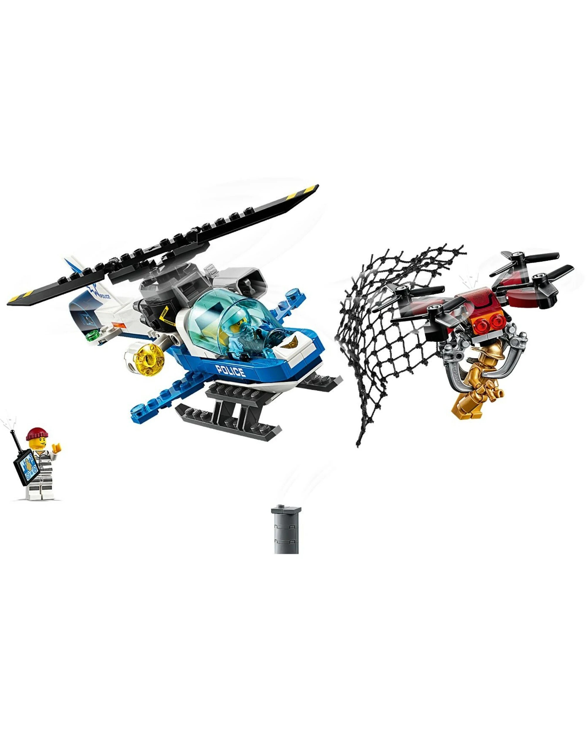 2 LEGO 60207 Sky Police Drone Chase Helicopter Playset, 2 of 5