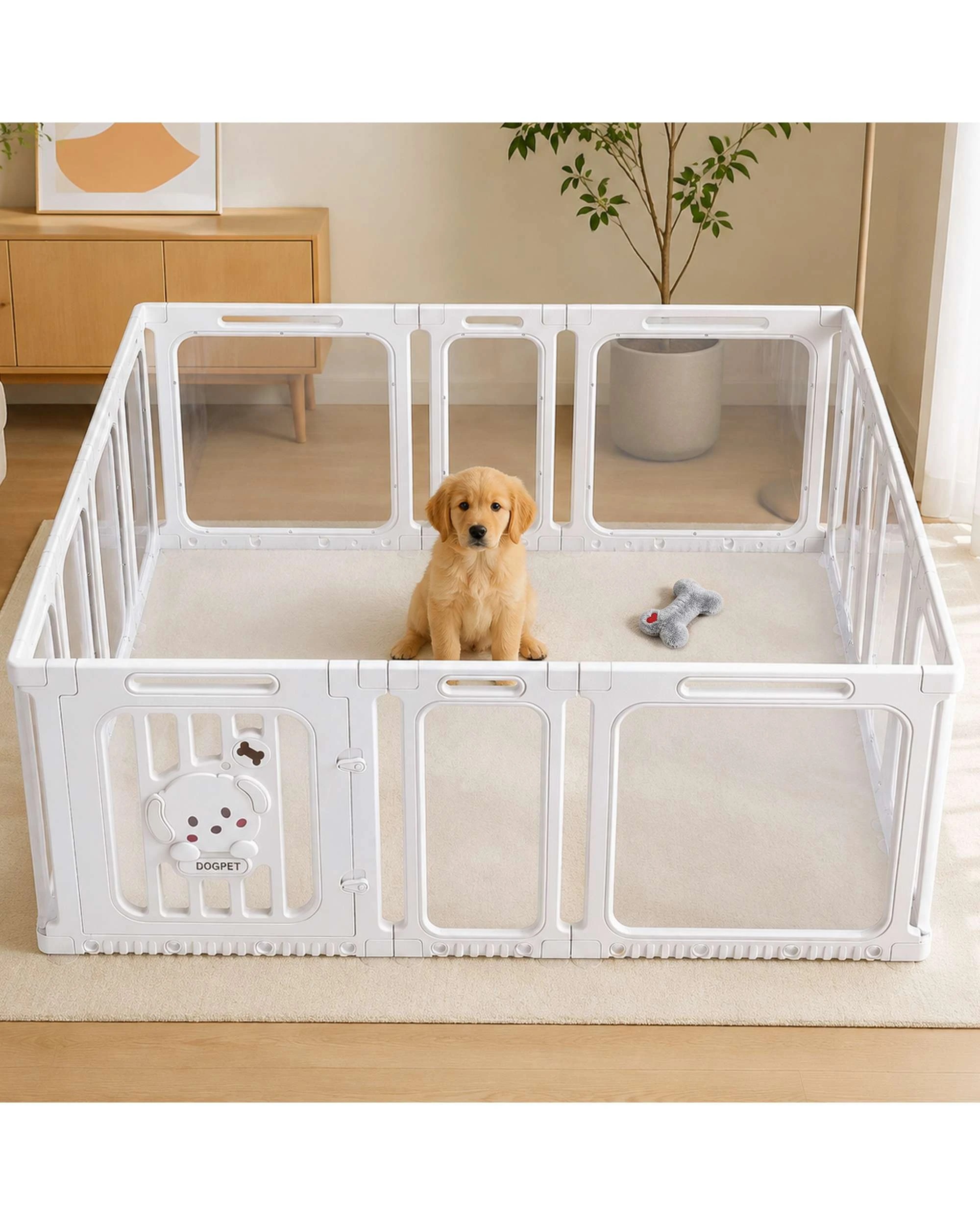 4 Advwin DIY Small Animal Playpen Pet Enclosure 14 Panels Indoor Portable Exercise Fence, 4 of 10
