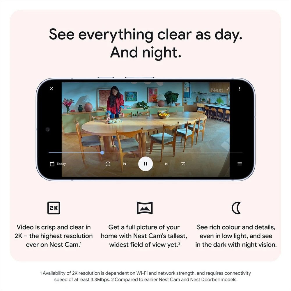 7 Google Nest Cam 2K 3rd Gen Indoor Wired, 7 of 8