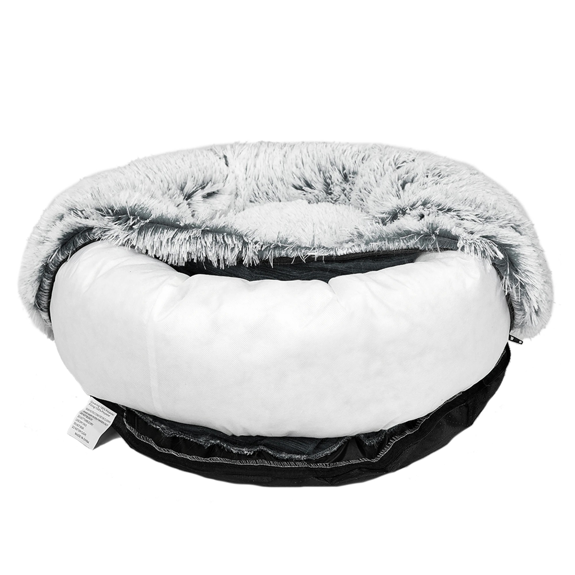 6 Pawz Plush Pet Bed Medium Charcoal Cover Only, 6 of 7