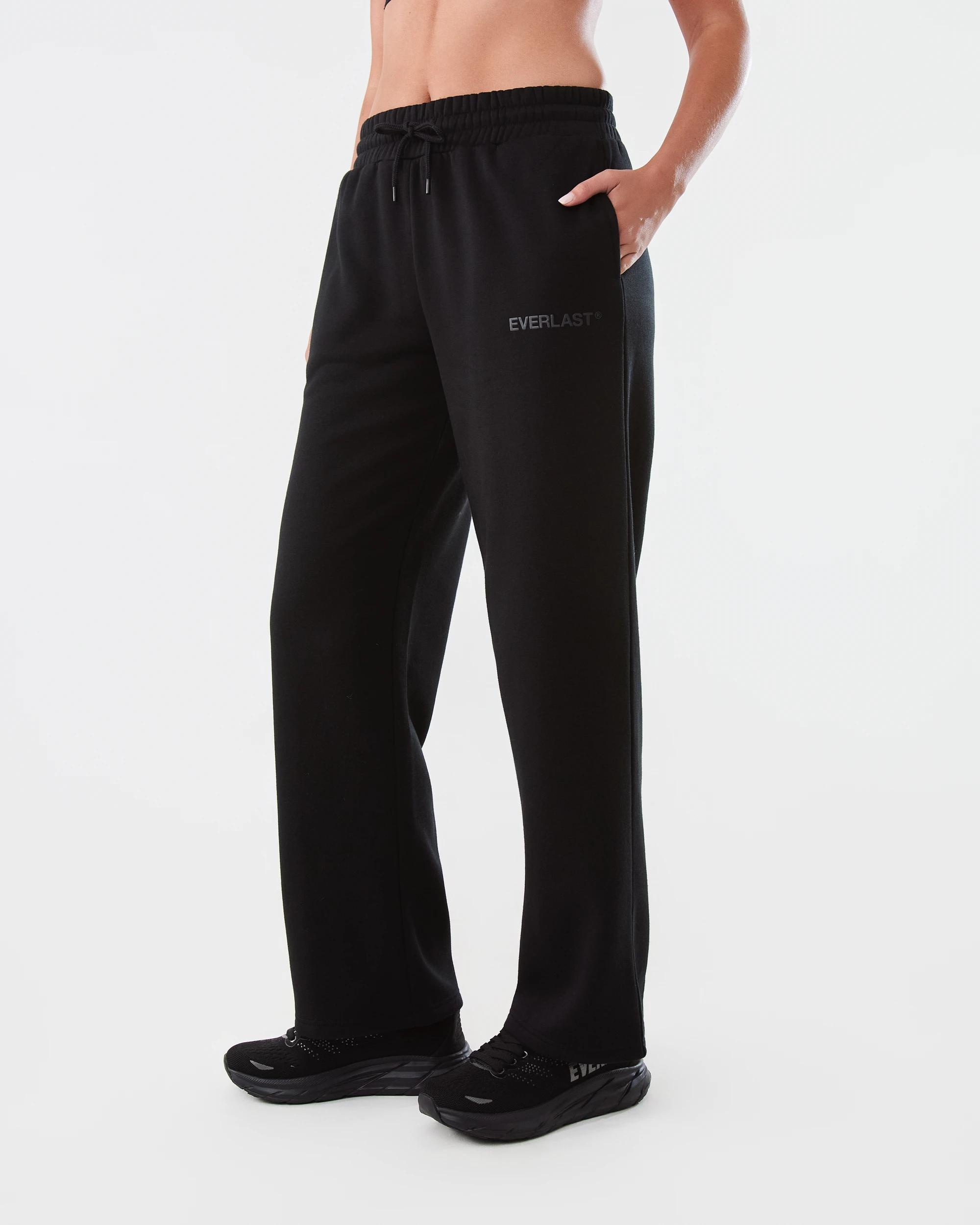 2 Everlast Womens Straight Leg Sweatpants Black, 2 of 7