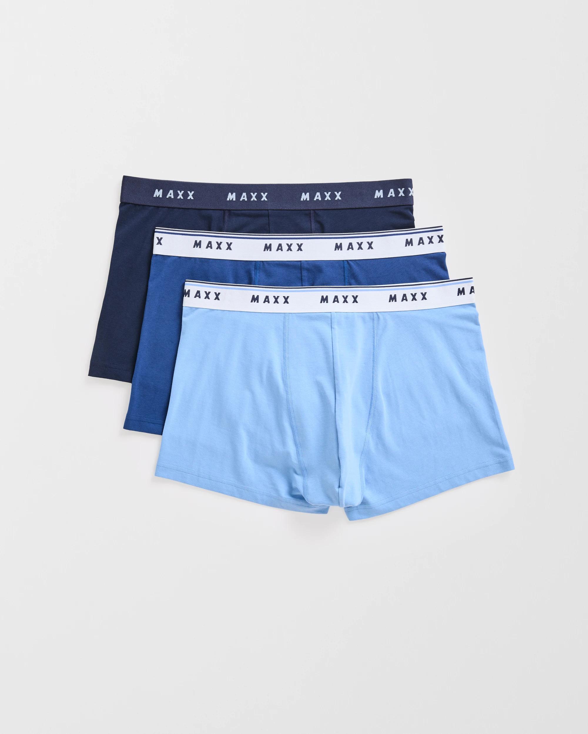 1 Maxx Australian Cotton 3 Pack Hipster Trunks BLUES, 1 of 4