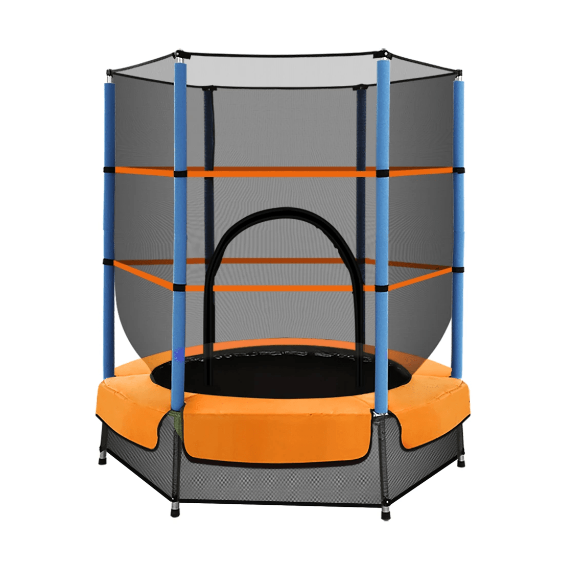 1 Everfit 4.5FT Trampoline for Kids w/ Enclosure Safety Net Rebounder Gift - Multi, 1 of 7