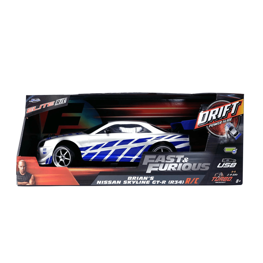 1 Fast & Furious Nissan Skyline GT-R R34 Drift R/C! - Multi, 1 of 3