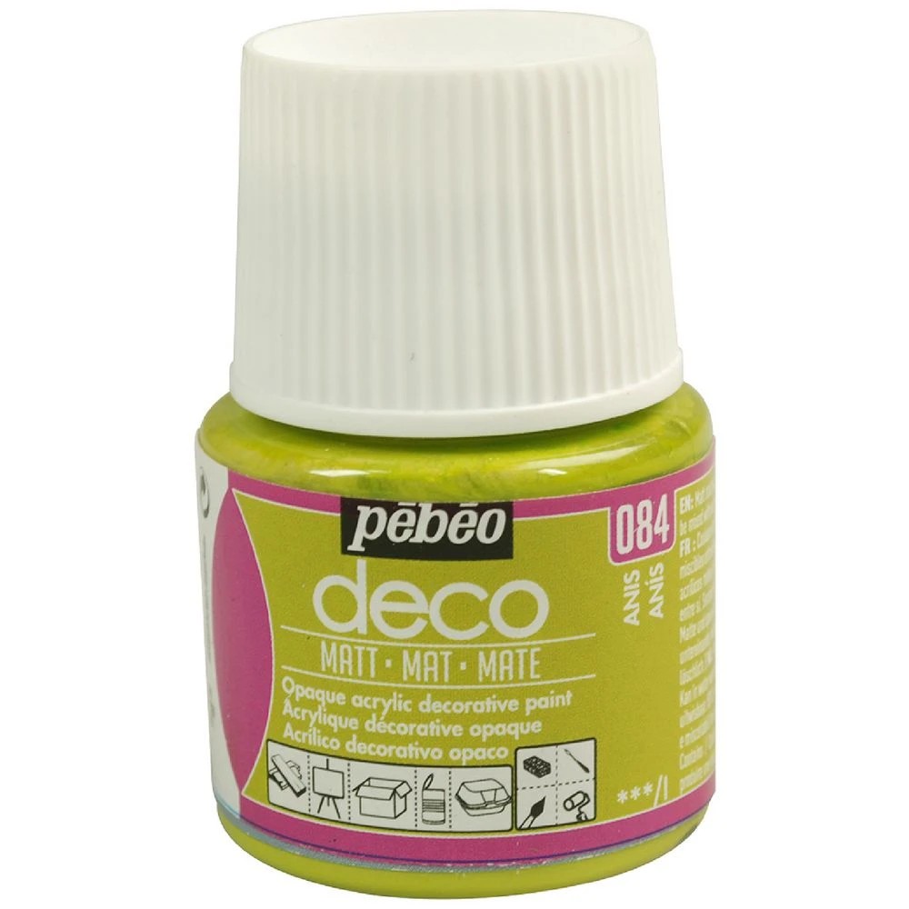 1 Pebeo Deco Acrylic Paint Matte 45mL Anis, 1 of 1