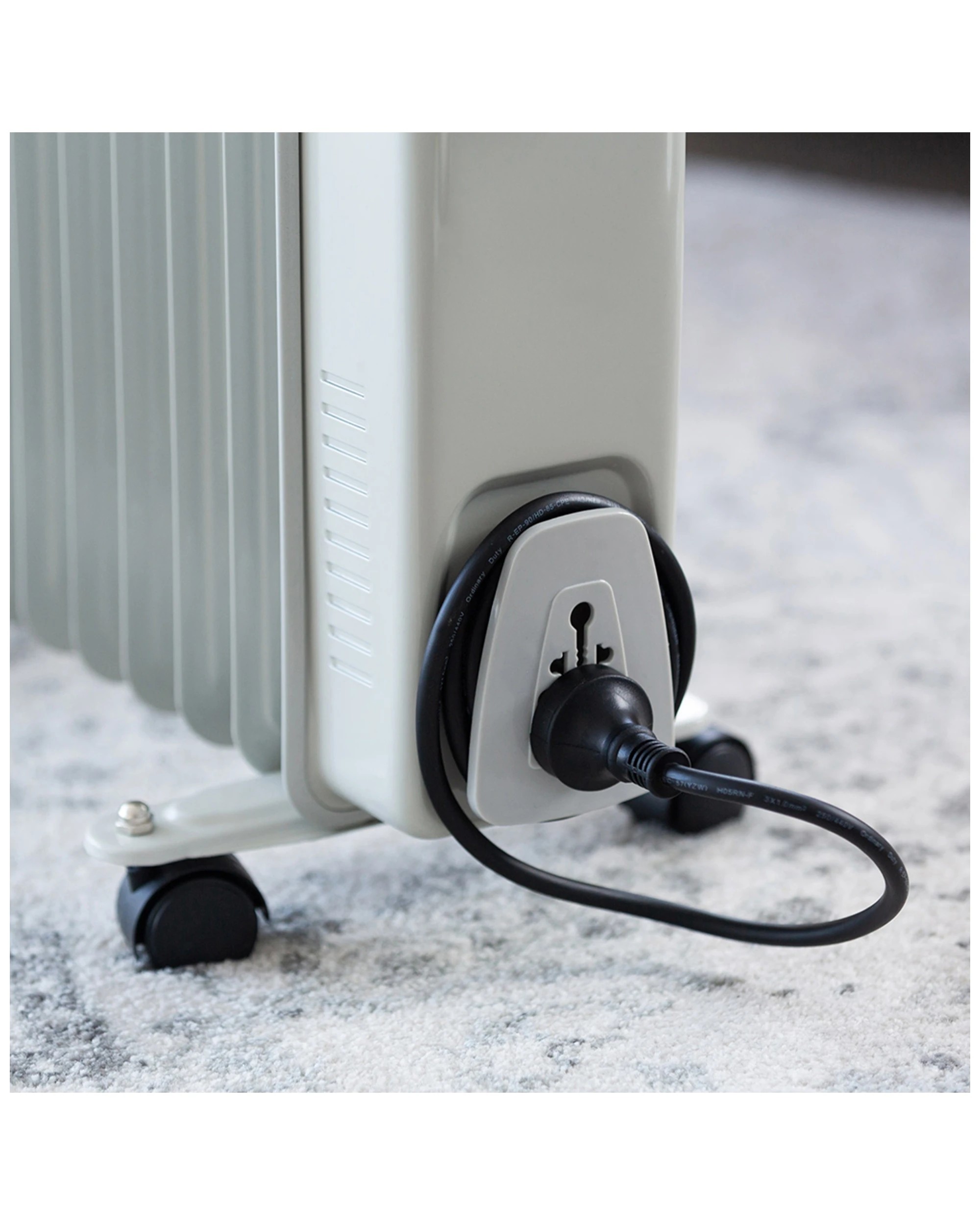 3 Lenoxx 2400w Electric Convection/radiant 11 Fin Oil Column Heater W/castors - White, 3 of 6