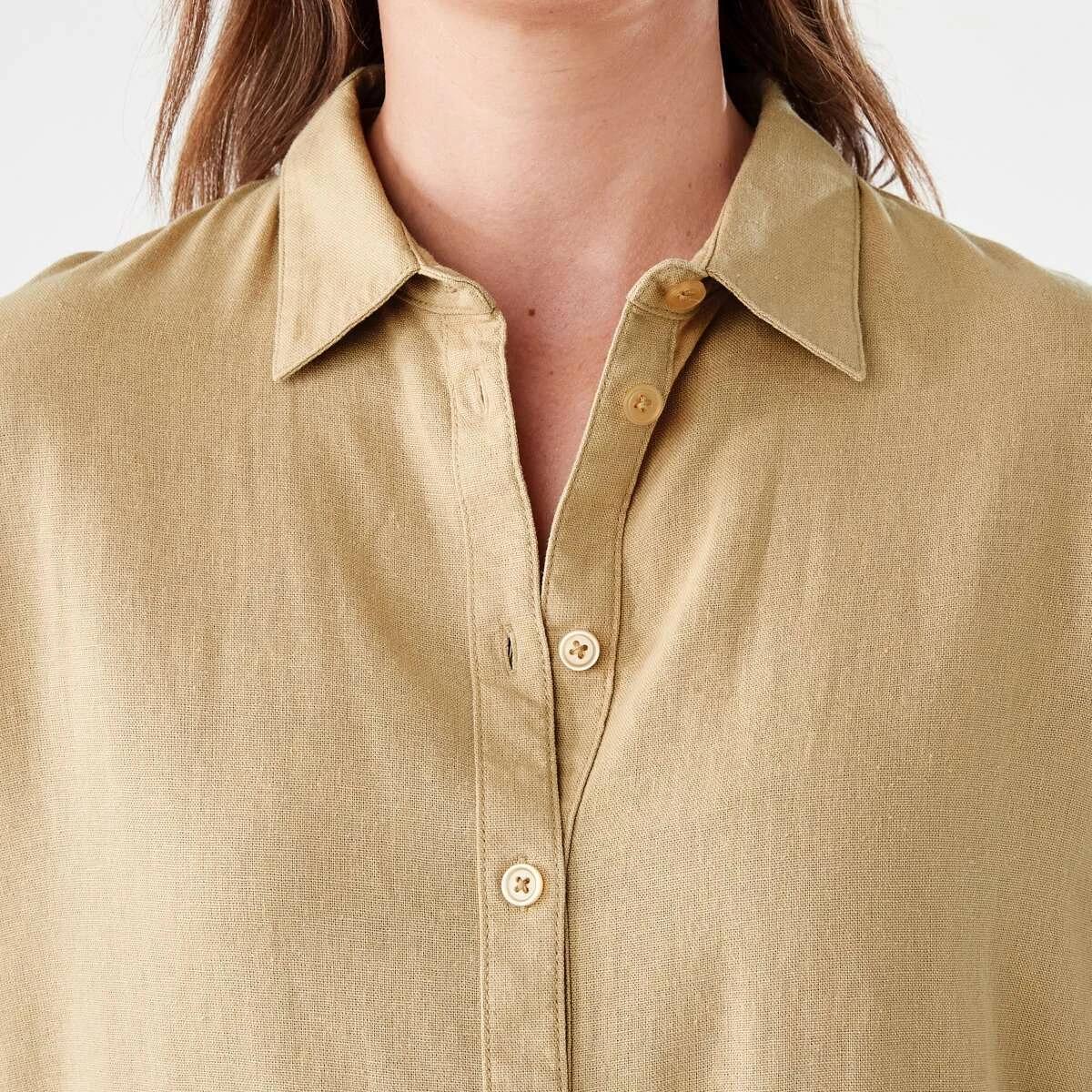 5 Long Sleeve Linen Blend Shirt LARK, 5 of 6