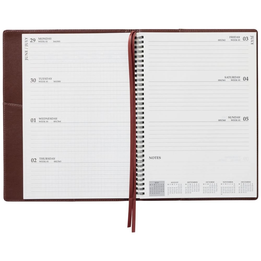 6 J.Burrows A4 Week to View Executive FY26/27 Diary Tan, 6 of 7