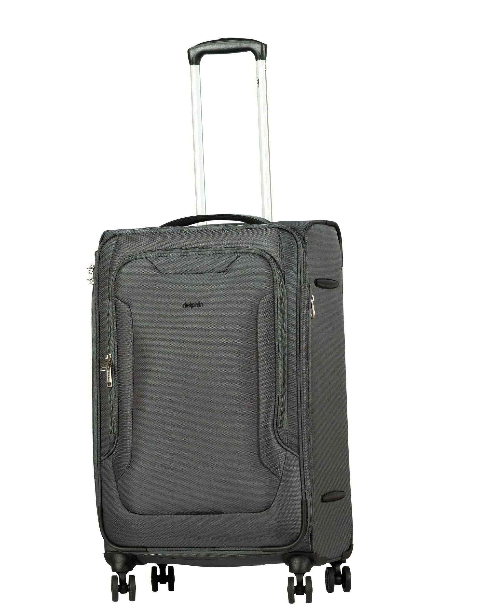 6 delphin caspian 2 Piece Suitcase Set Large & Medium - Grey, 6 of 7