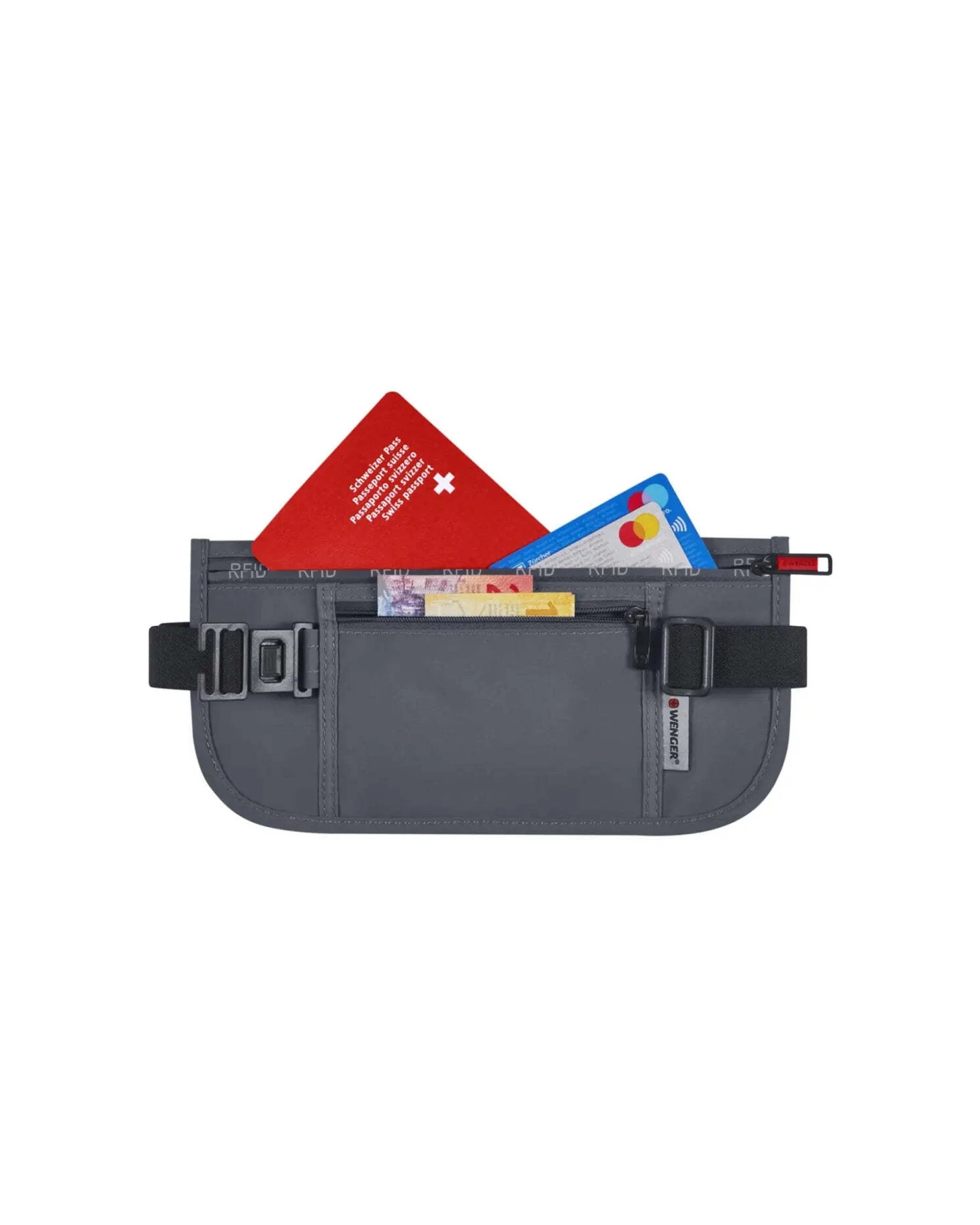 3 Wenger Security Waist Belt with RFID Protection Slim Travel Accessory - Grey, 3 of 5