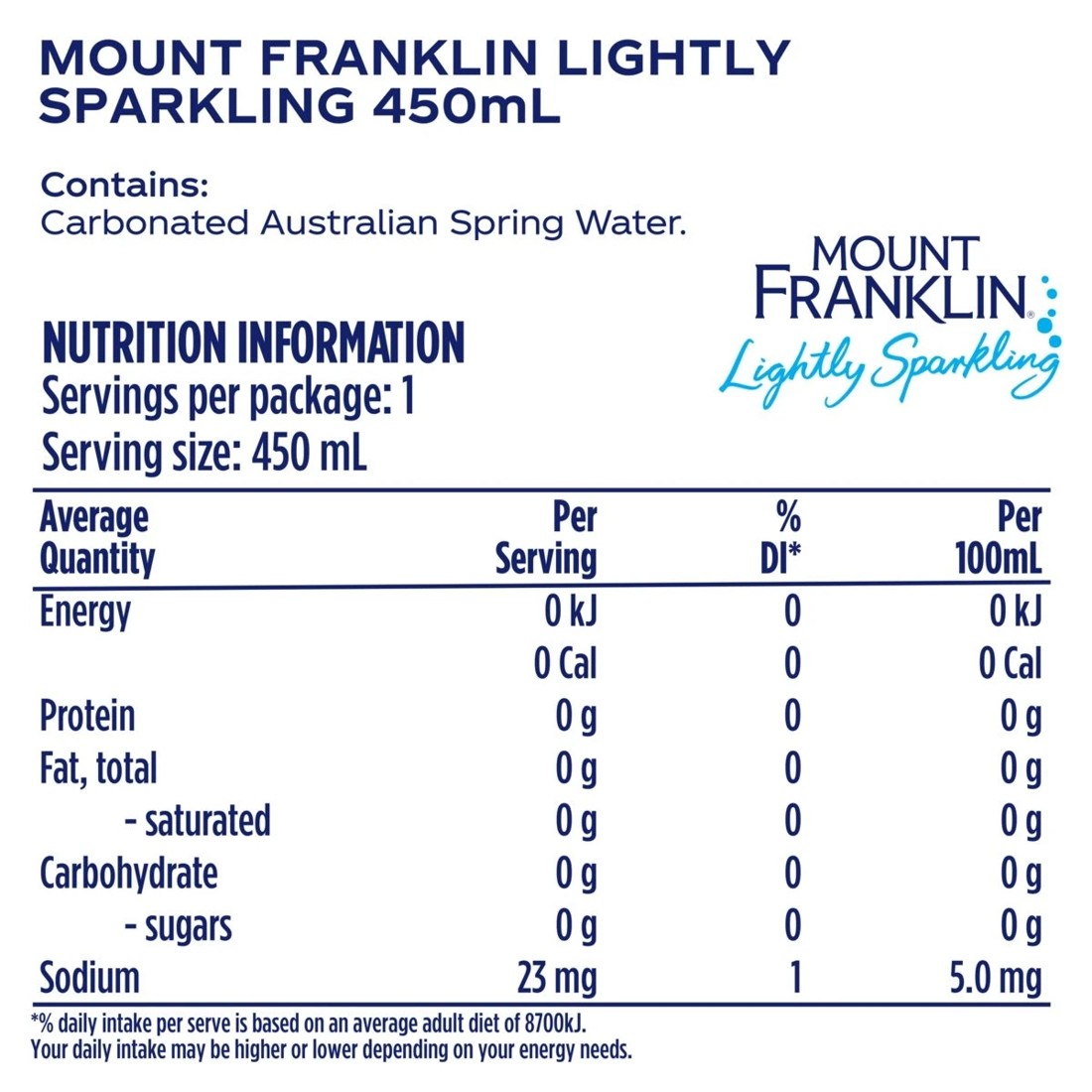 3 Mount Franklin Lightly Sparkling Water 450ml, 3 of 4