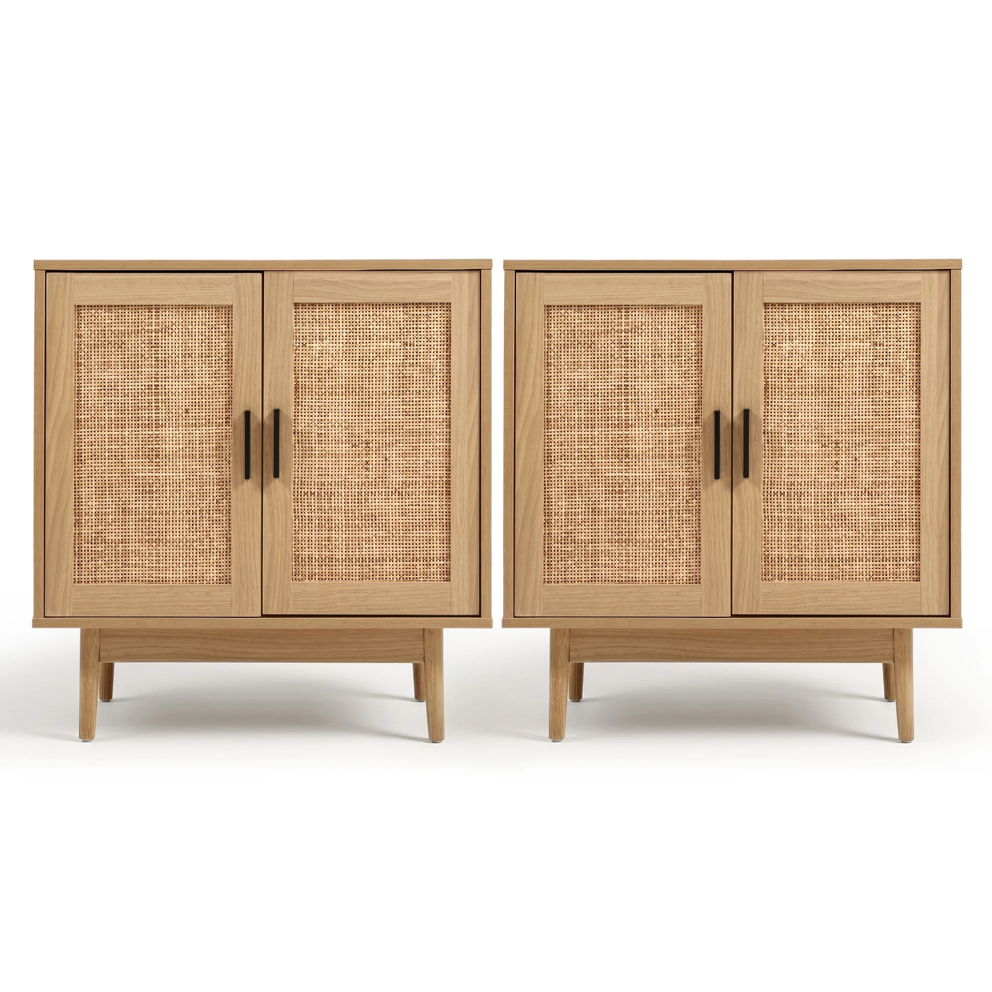 8 Artiss 2x Buffet Unit Cabinet Sideboard Rattan - Natural, 8 of 9