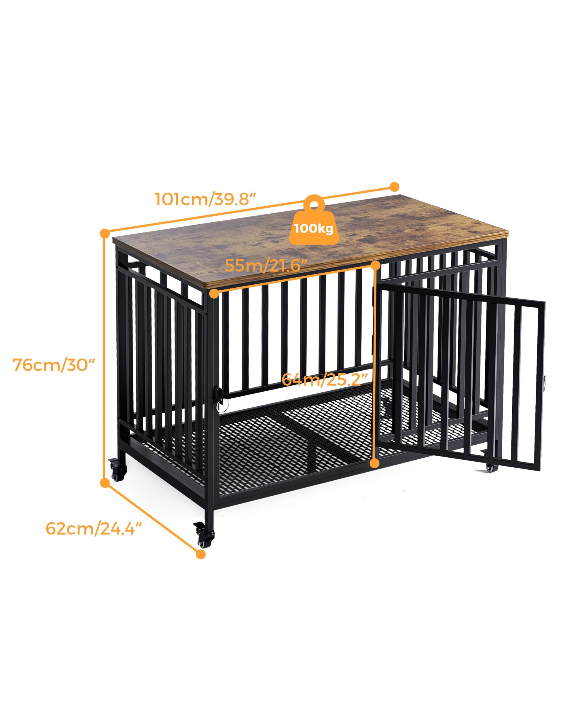 9 Advwin 2PCS Dog Crate Furniture Heavy Duty Dog Cage Sturdy Dog Kennel TV Stand End Table, 9 of 9