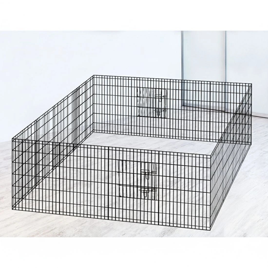 6 i.Pet 36" 8 Panel Dog Playpen Pet Fence Exercise Cage Enclosure Play Pen - Black, 6 of 7