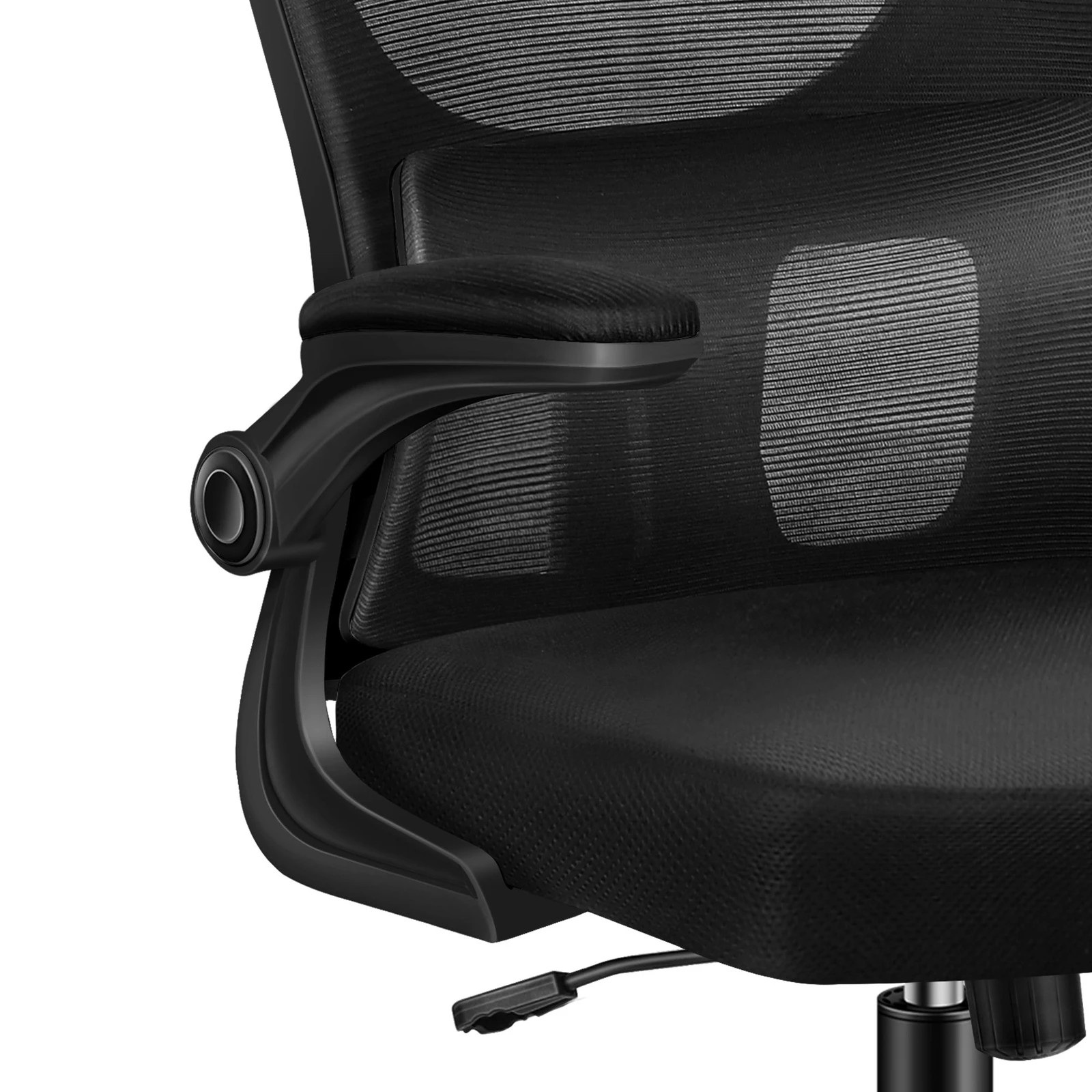 9 Alfordson Mesh Office Chair Executive Computer Fabric Seat Racing Tilt Work - Black, 9 of 10