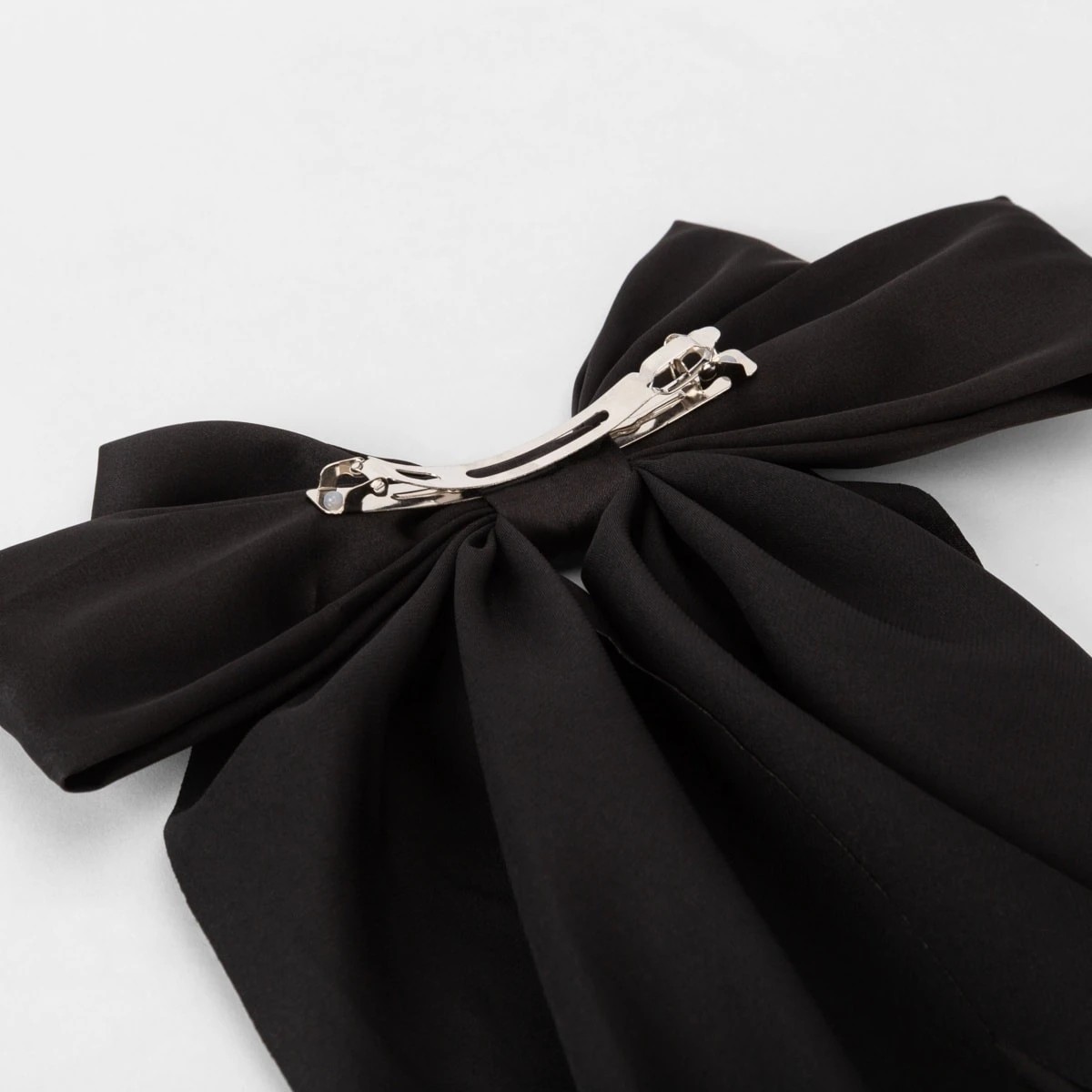 3 Black Barrette Large Bow Hair Clip, 3 of 6