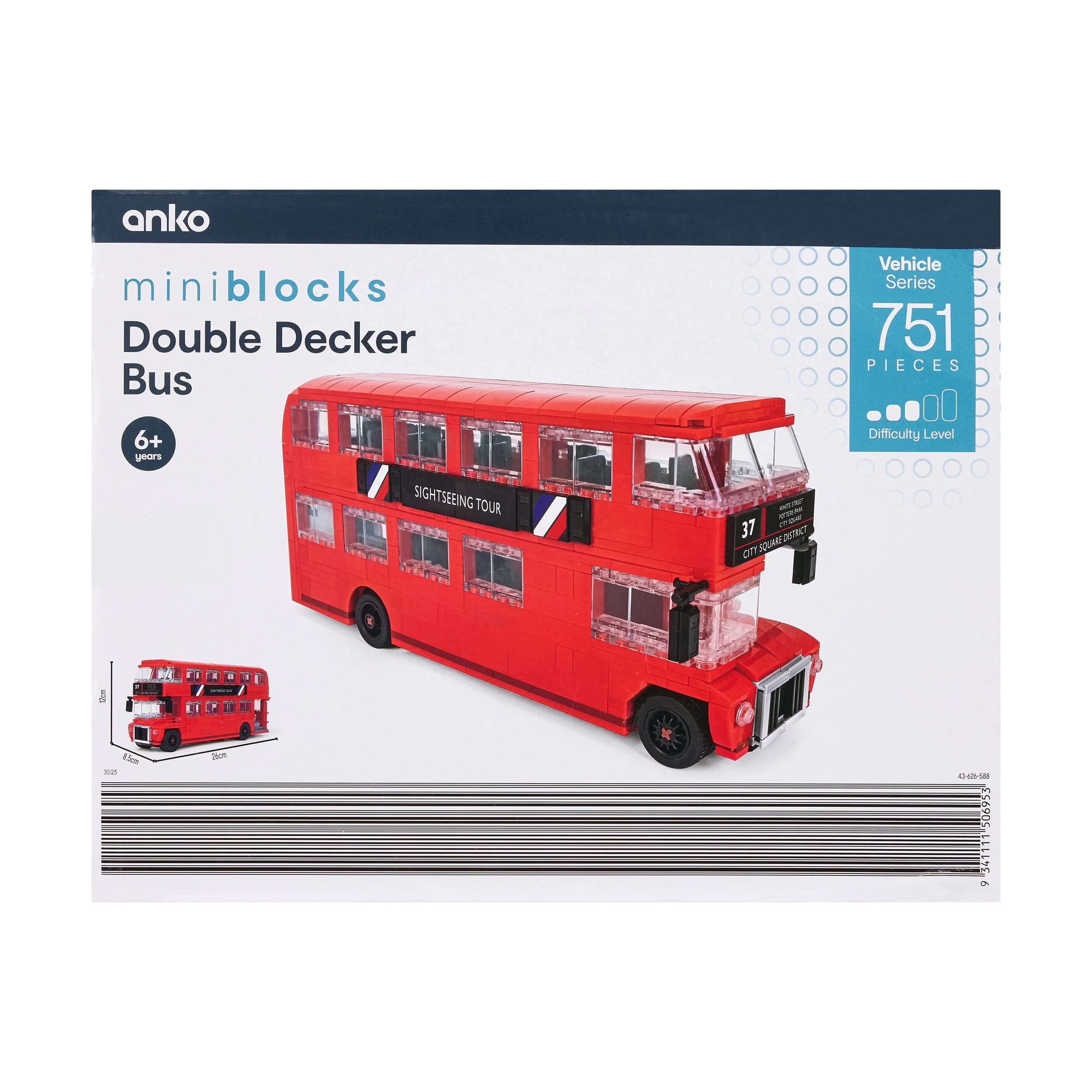 2 751 Piece Mini Blocks Vehicle Series: Double Decker Bus, 2 of 2