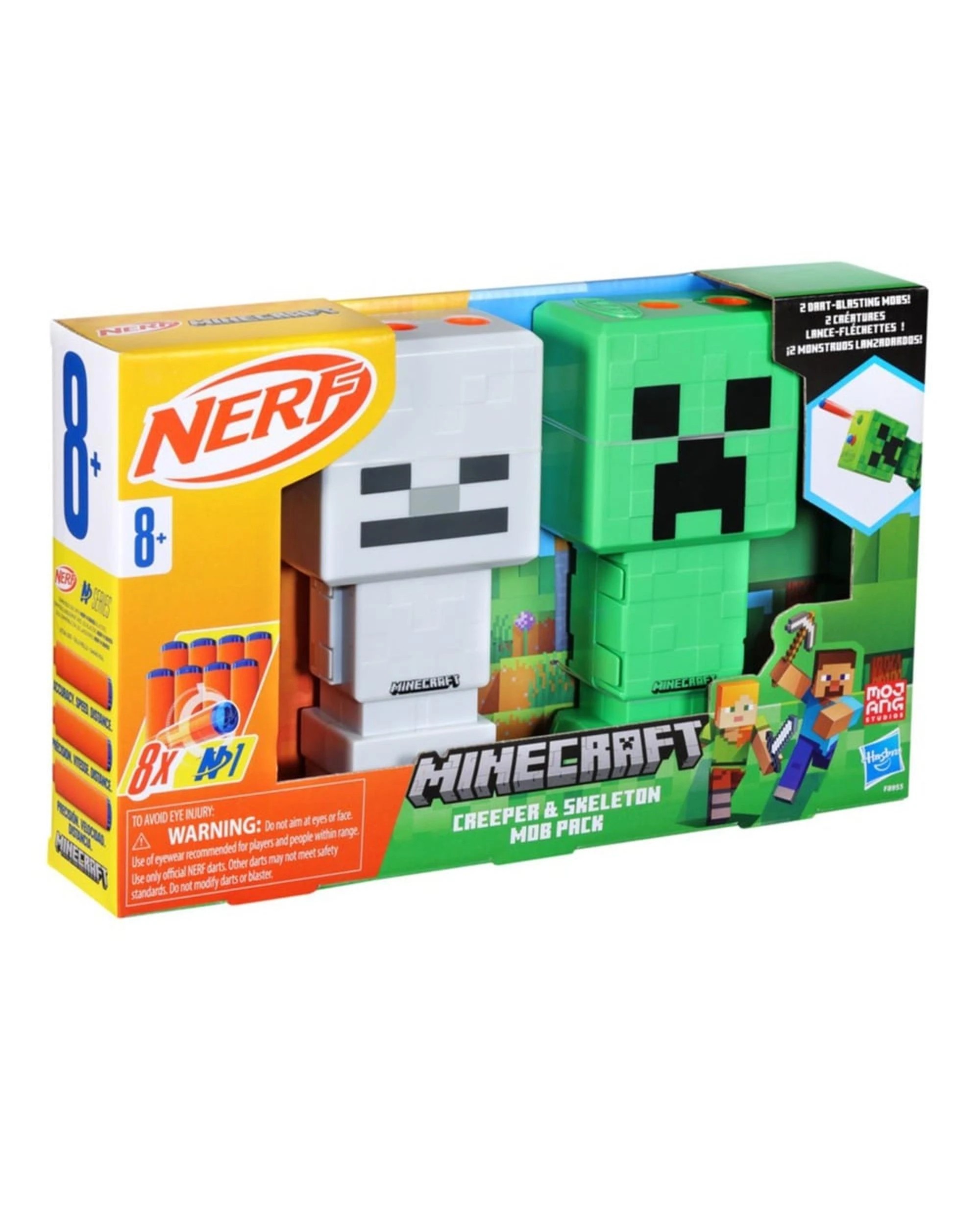 1 NERF Minecraft Creeper and Skeleton Mob Pack Dart Blaster 2 Pack, 1 of 8