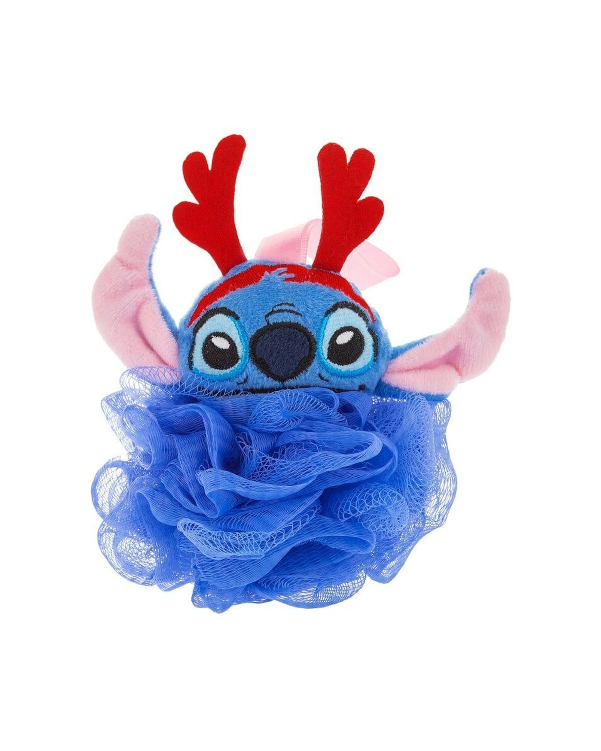 2 Disney 4PK Reindeer Stitch at Christmas Shower Loofah Body Cleansing Puff - Blue, 2 of 2