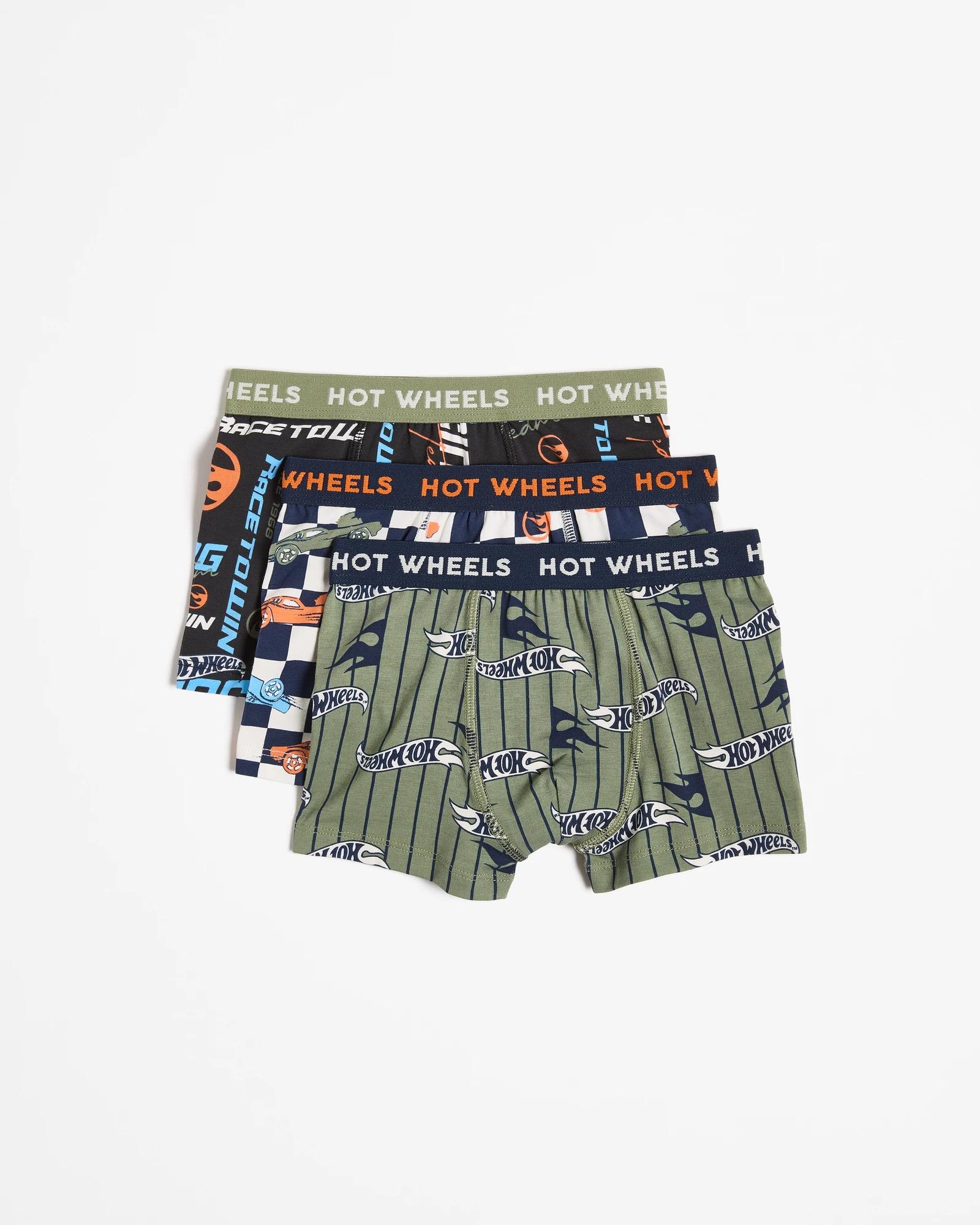 1 Hot Wheels Younger Boys Trunks 3 Pack MULTI, 1 of 2