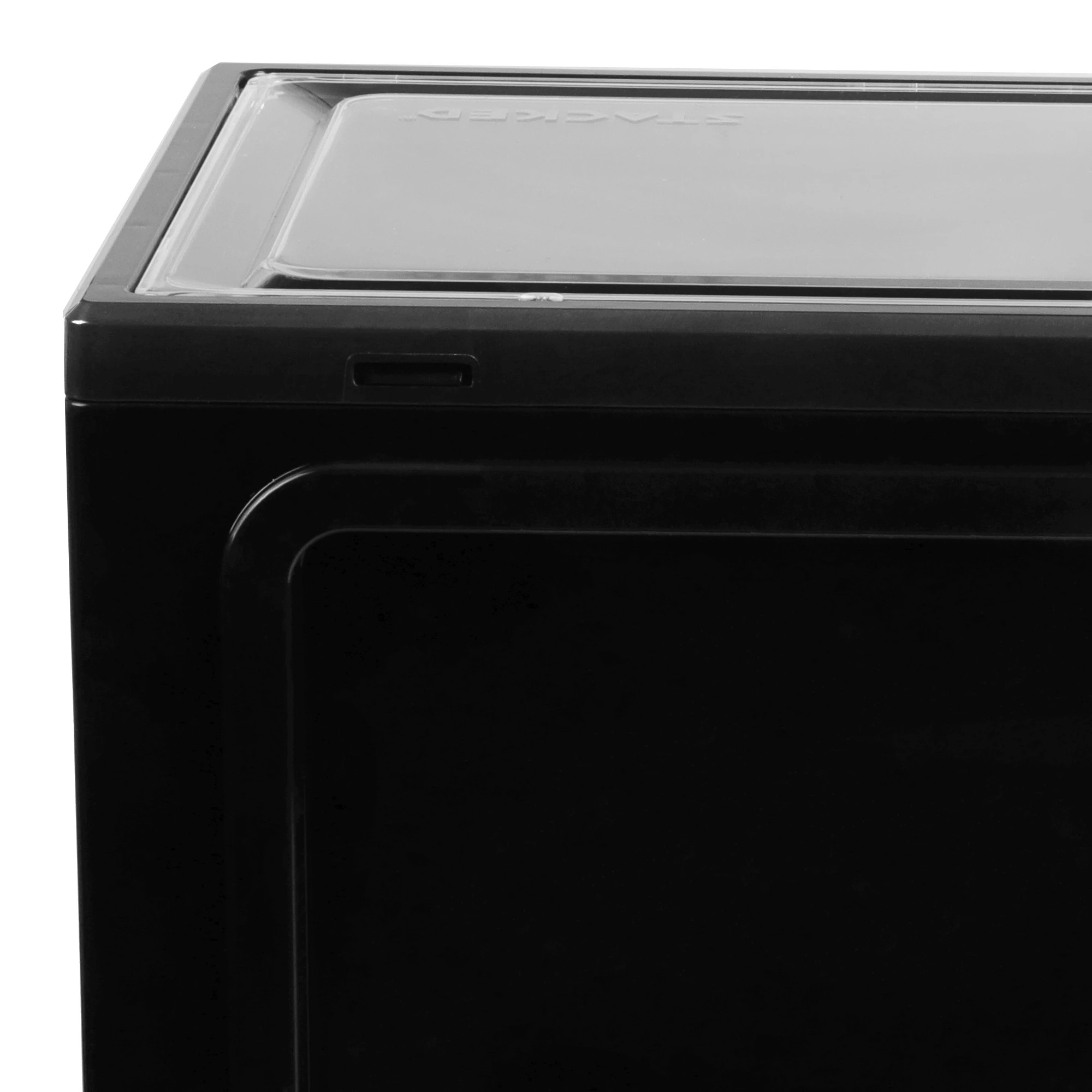 6 Stacked 6Pcs Plastic Display Shoe Box - Black, 6 of 9