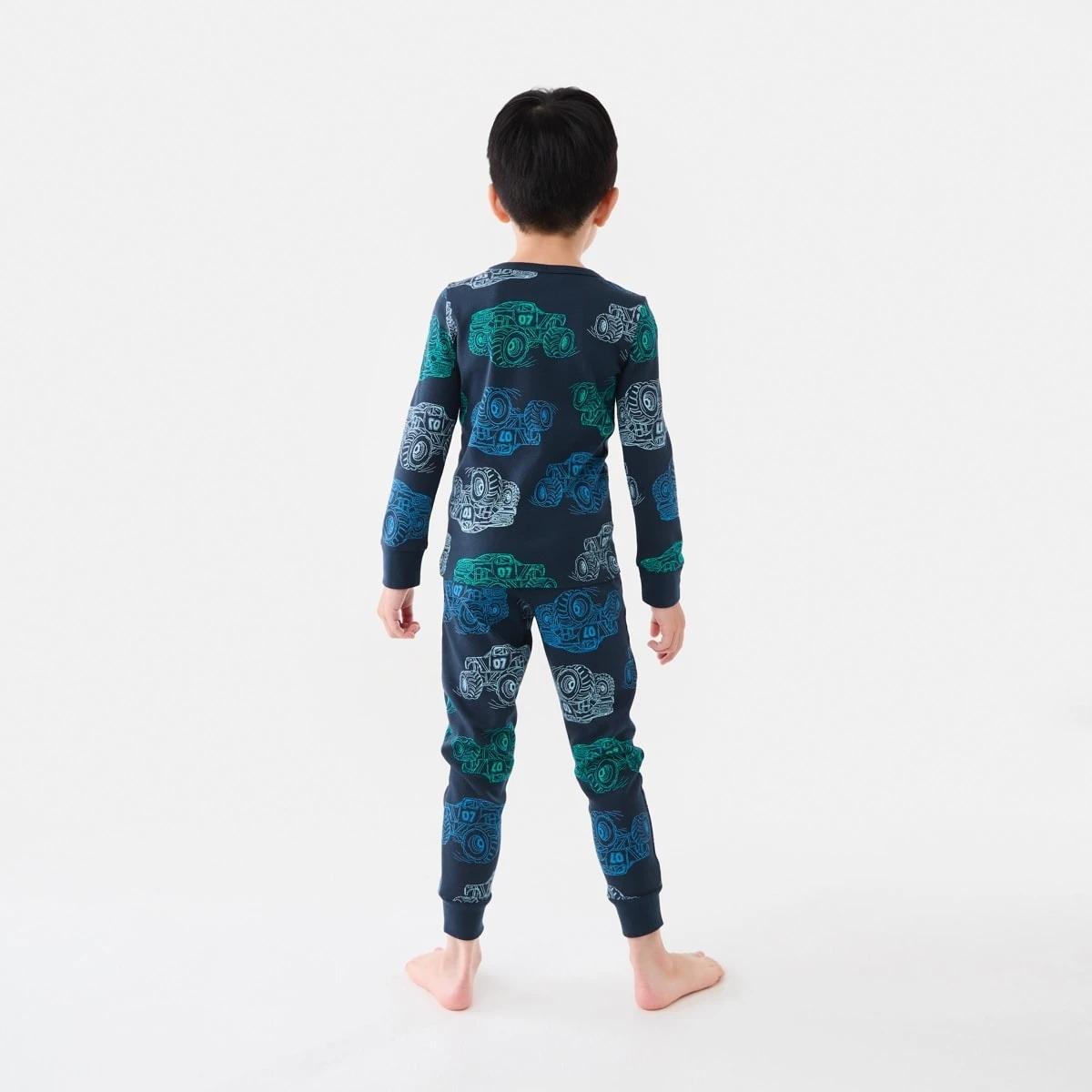 2 Rib Pyjama Set Nvy Truck, 2 of 9
