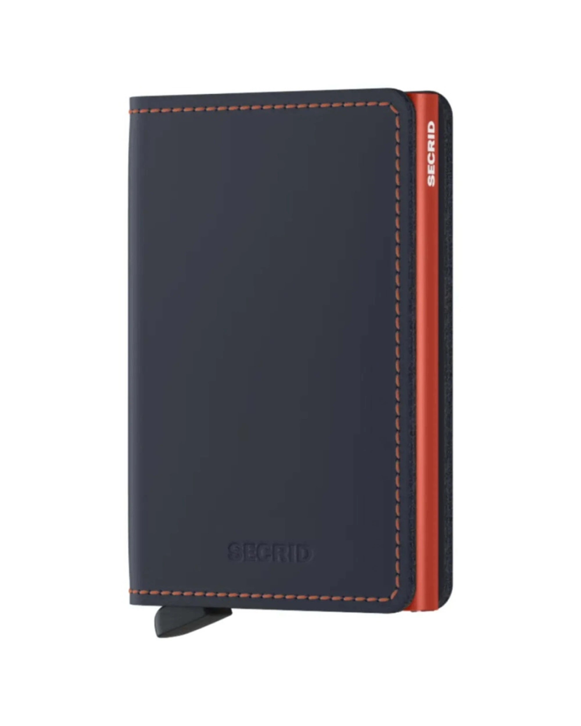 1 Secrid Slimwallet Compact RFID Slim Matte Leather Card Wallet RFID Secure Night - Orange, 1 of 5