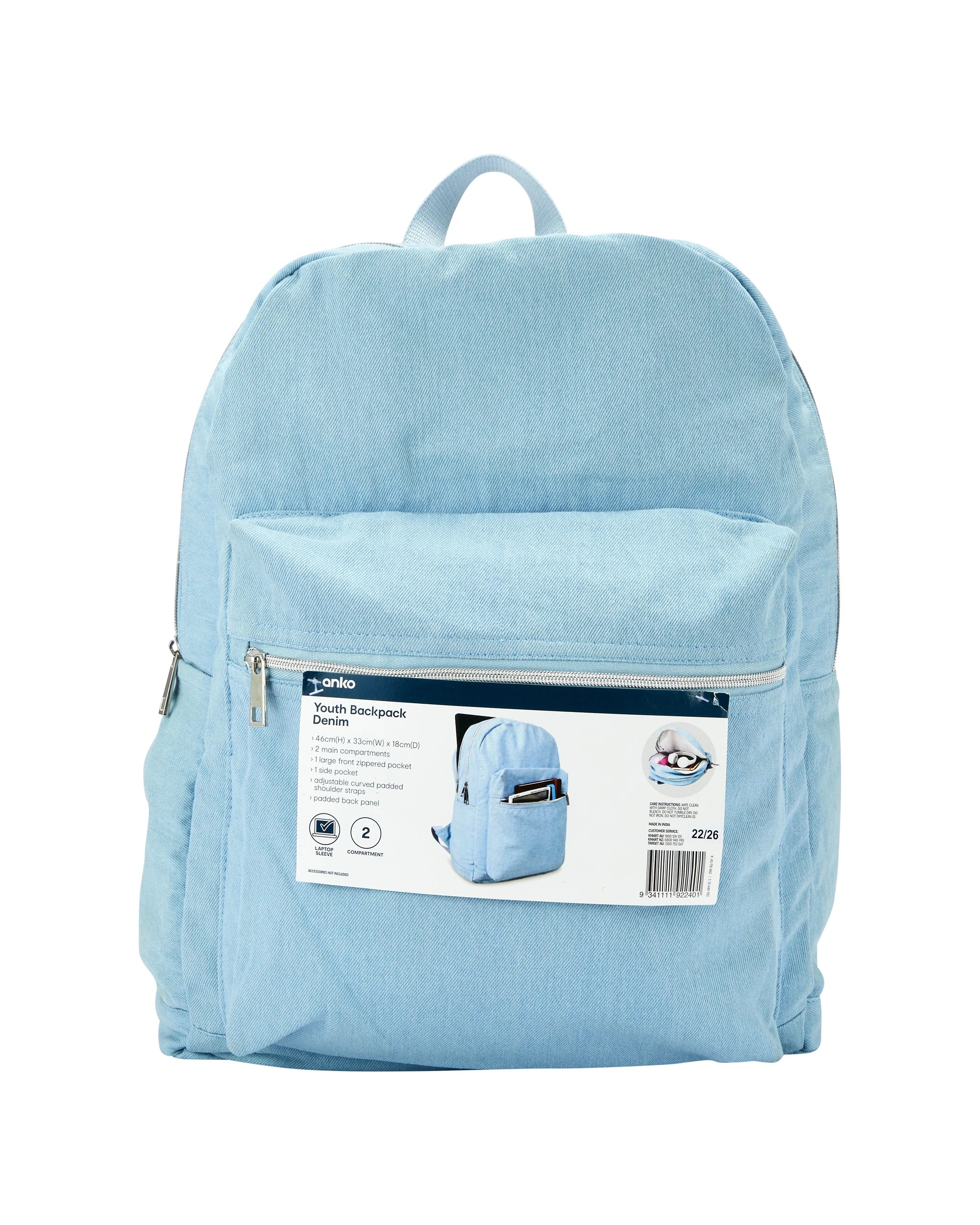 5 Youth Backpack - Denim, 5 of 5