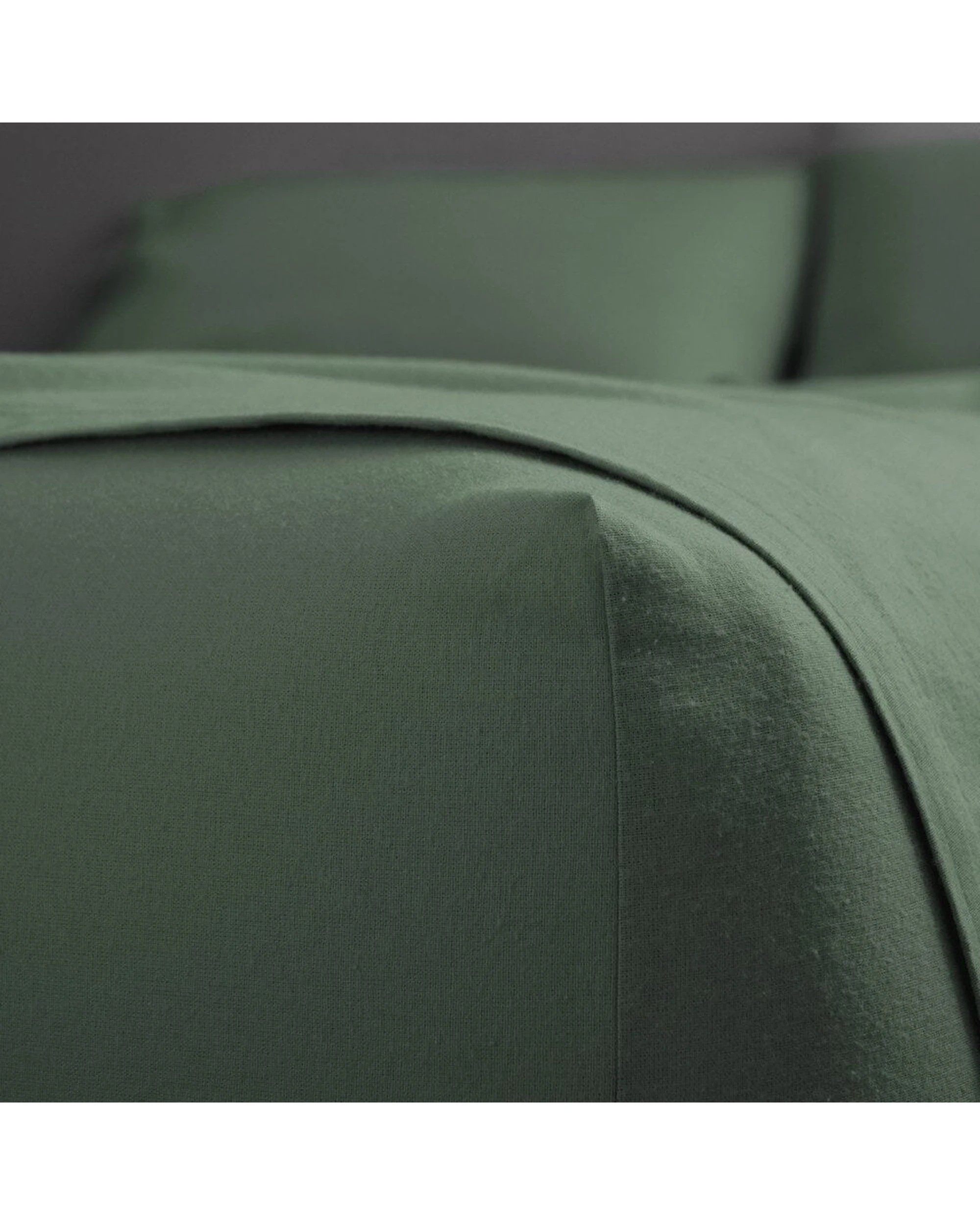 3 Canningvale Cozi Cotton Flannelette Fitted Sheet With Pillowcase Set Spruce - King Single Bed - Green, 3 of 5