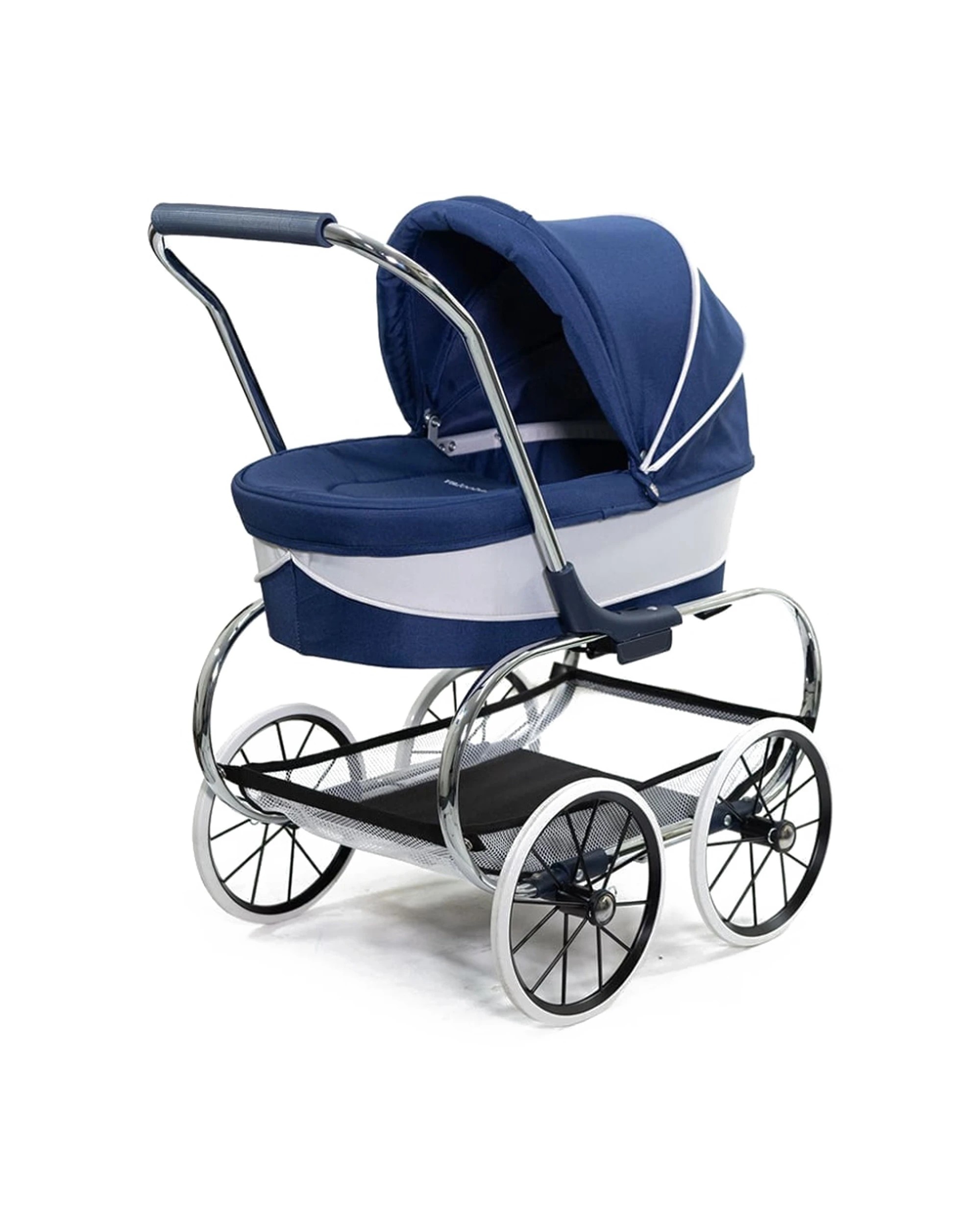 1 JustLikeMum Princess Dolls Stroller Pram Removable Bassinet Classic Design 3y - Blue, 1 of 4